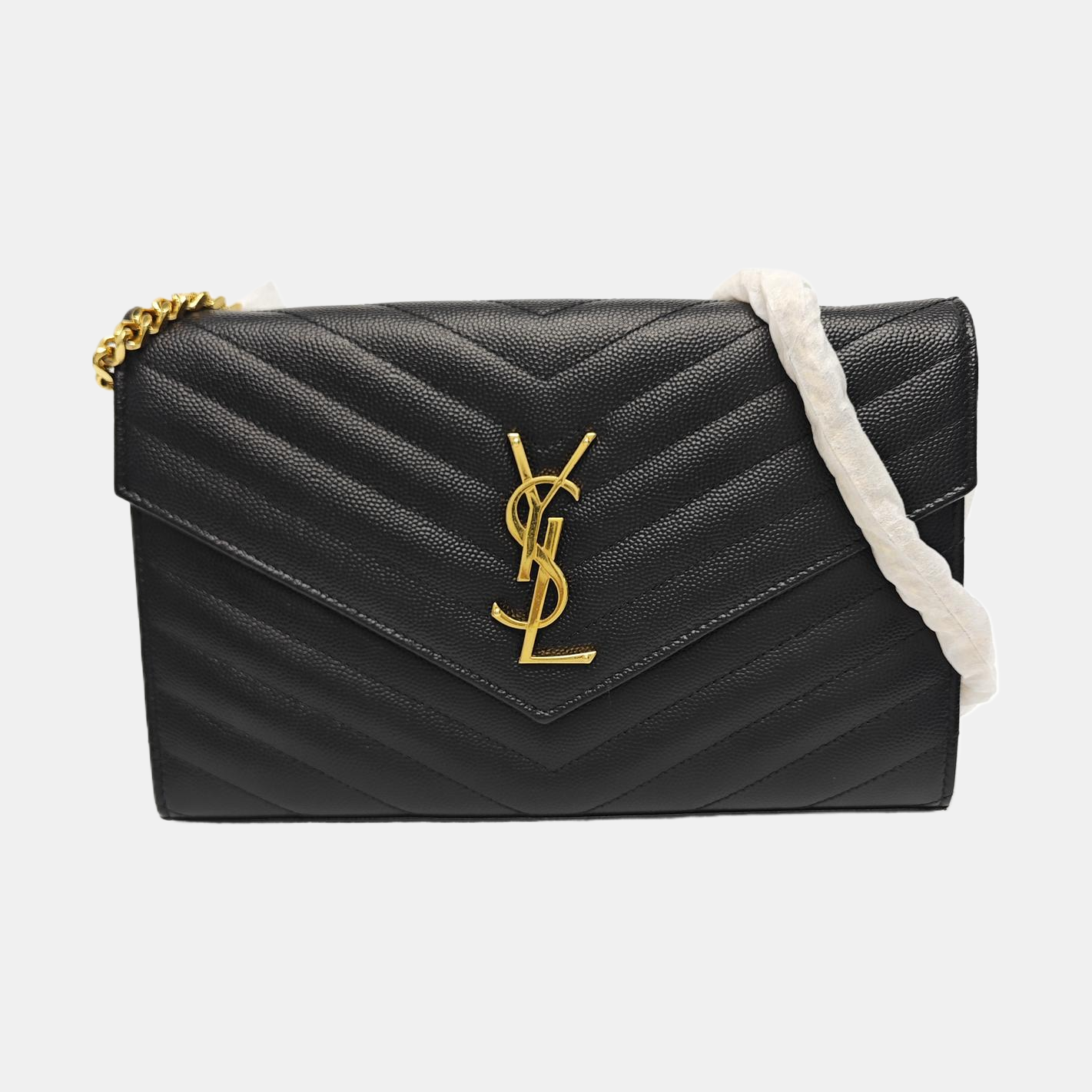 MONOGRAM Medium Chevron Calfskin Black