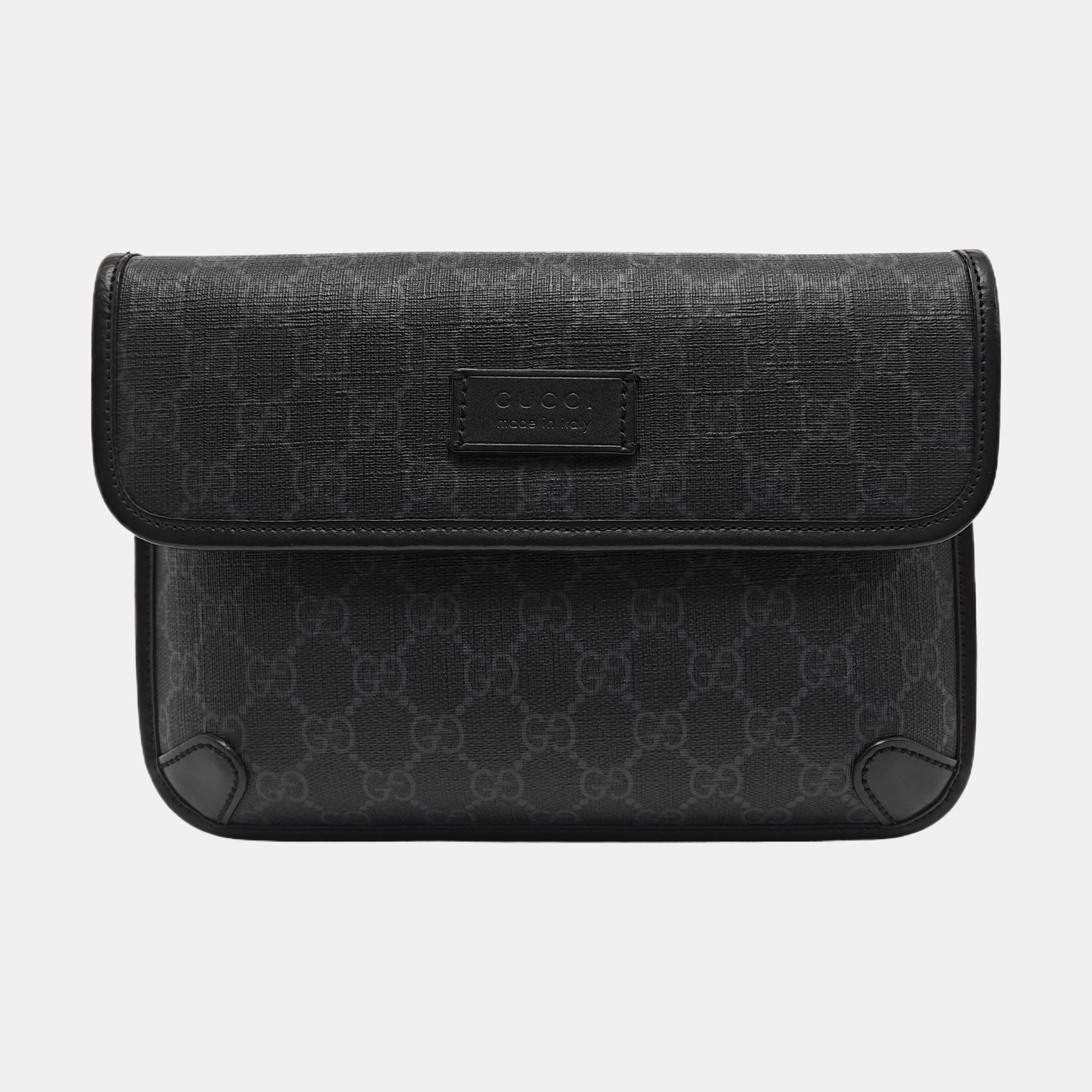 Neo Vintage Monogram Coated Canvas Black