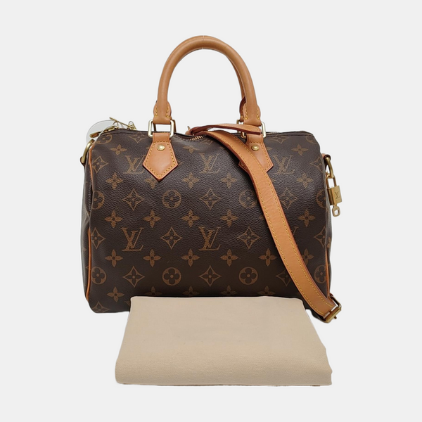 SPEEDY 25 Monogram Coated Canvas Brown
