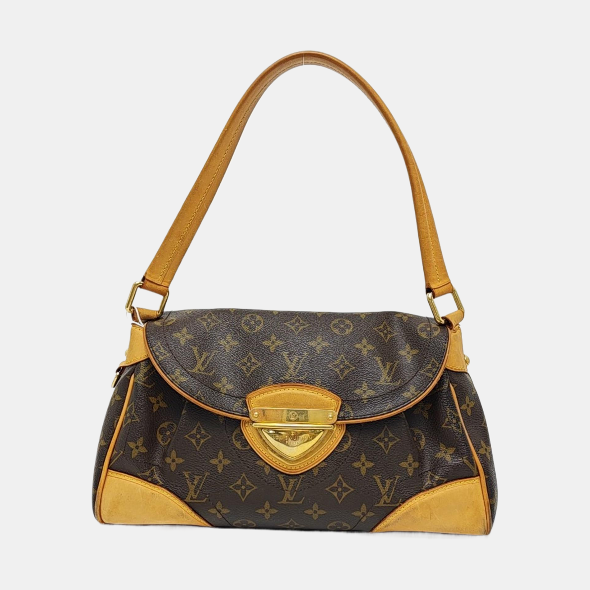 BEVERLY MM Monogram Coated Canvas Brown