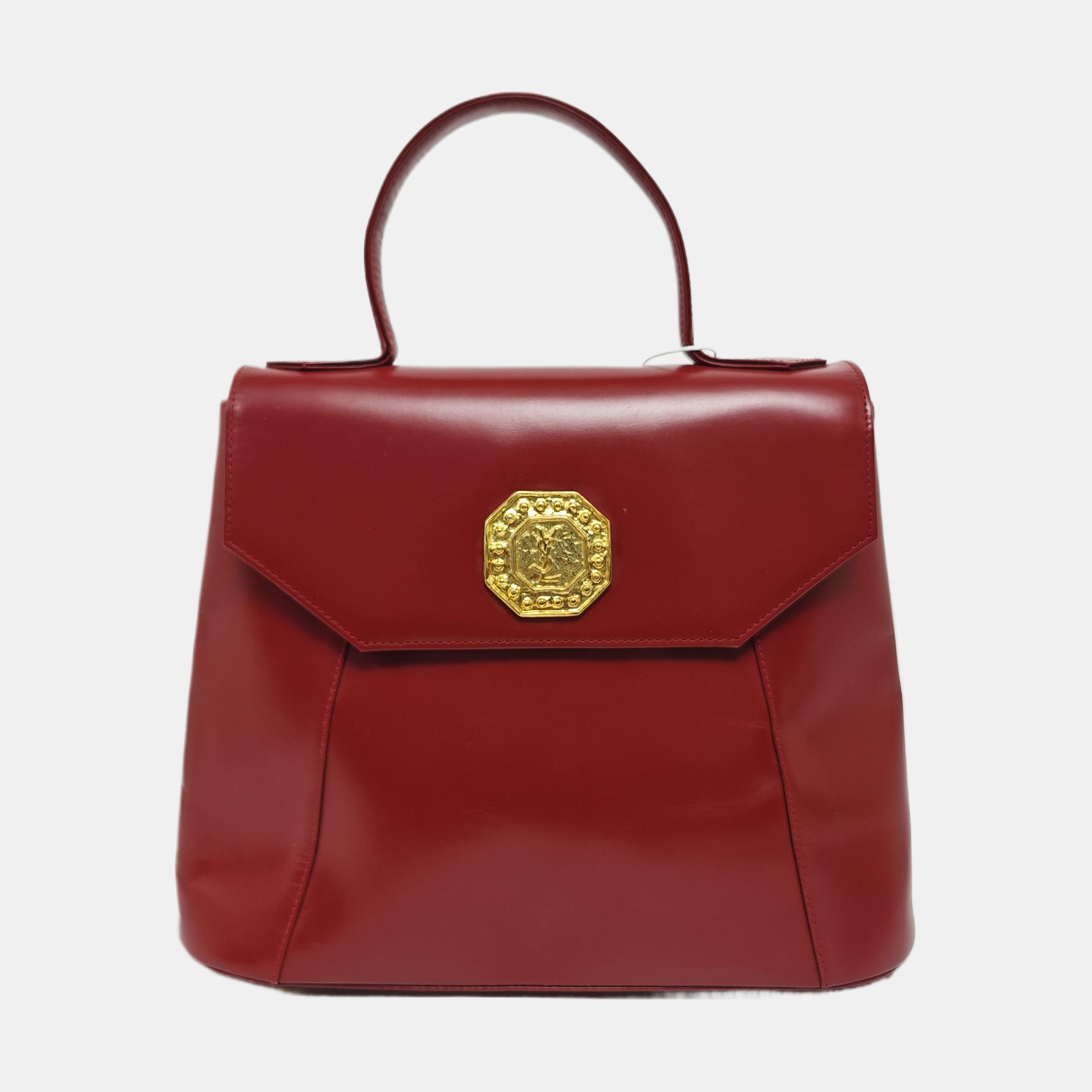 Calfskin Top Handle Bag Red