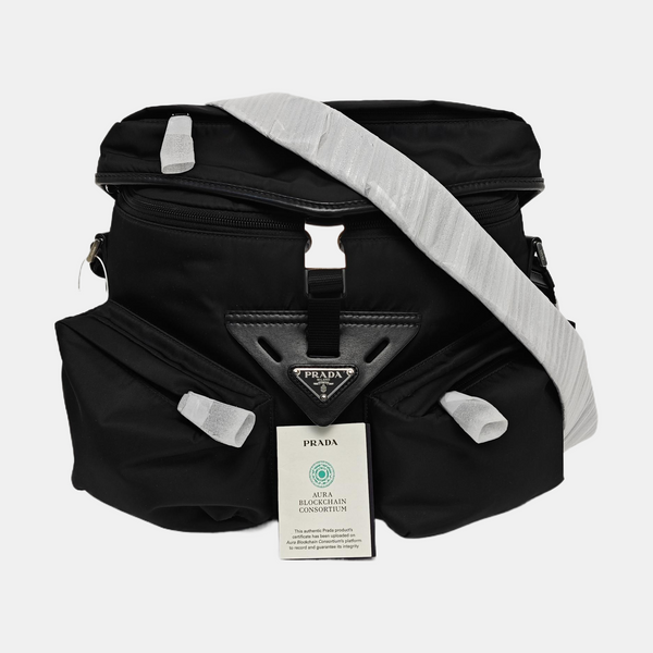 Nylon Shoulder Bag Black