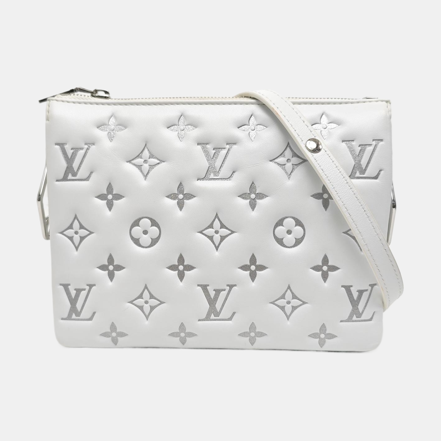 COUSSIN BB Monogram Lambskin White