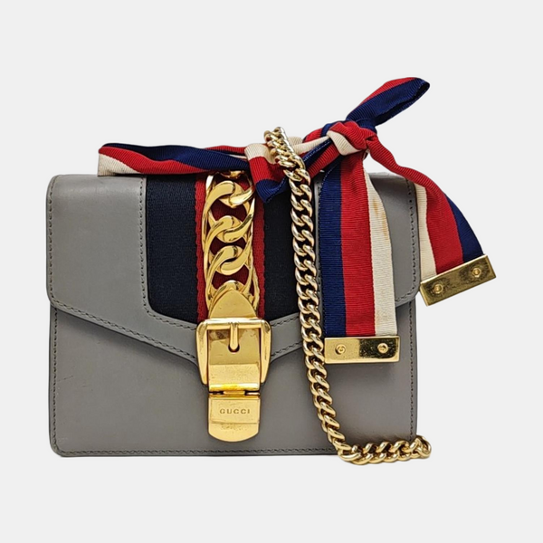 Sylvie Mini Calfskin Gray