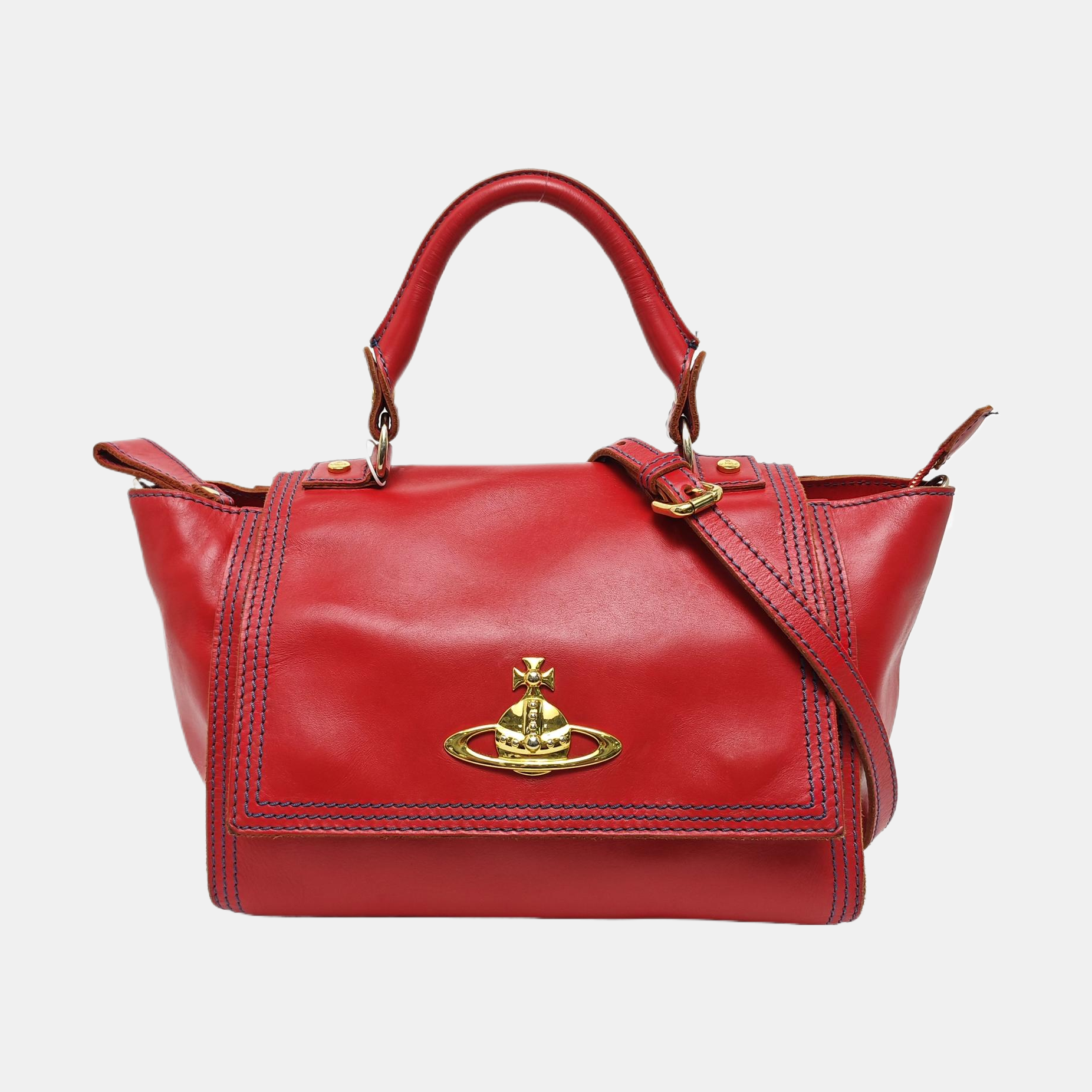 Quilted Calfskin Shoulder Bag Red