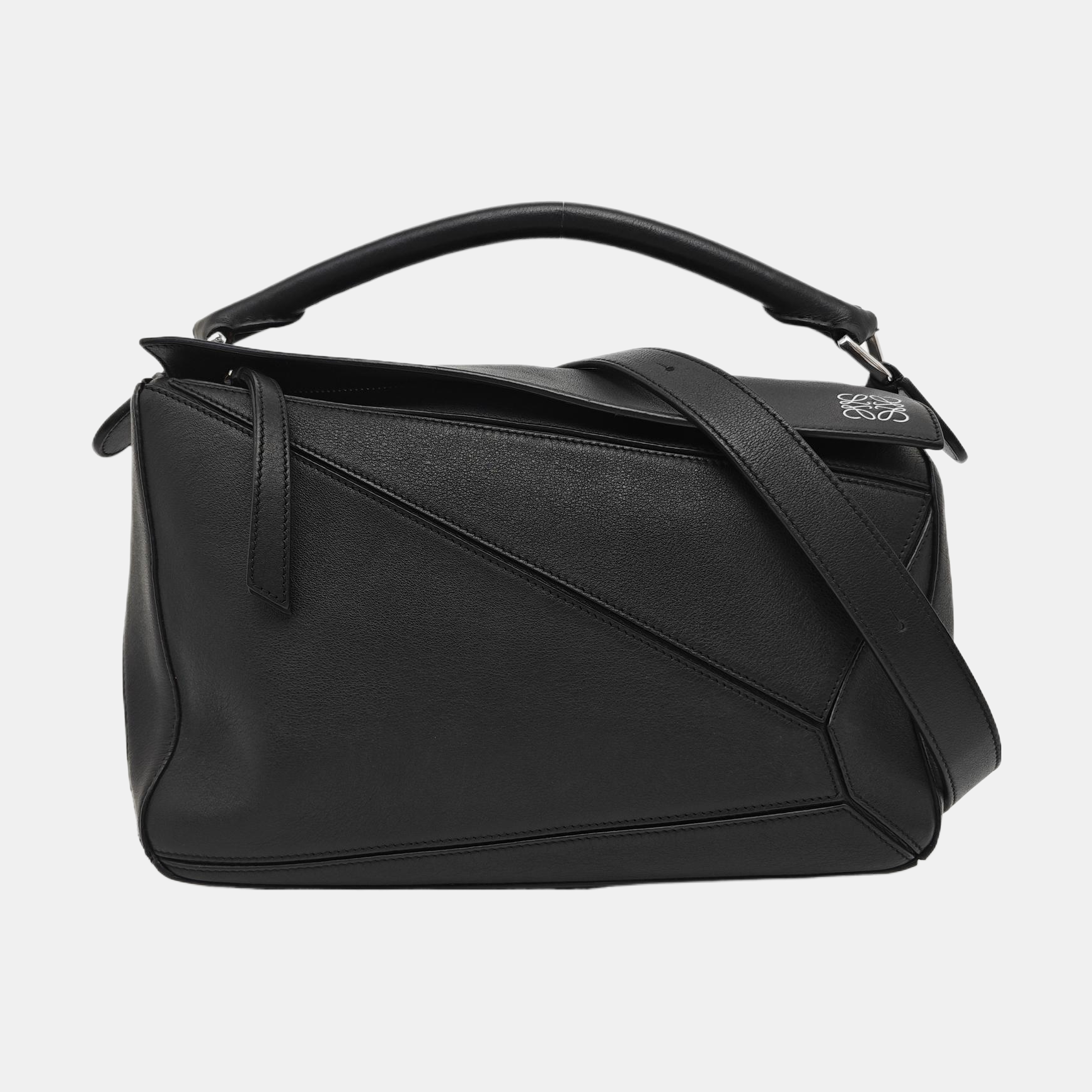 Puzzle Medium Calfskin Black