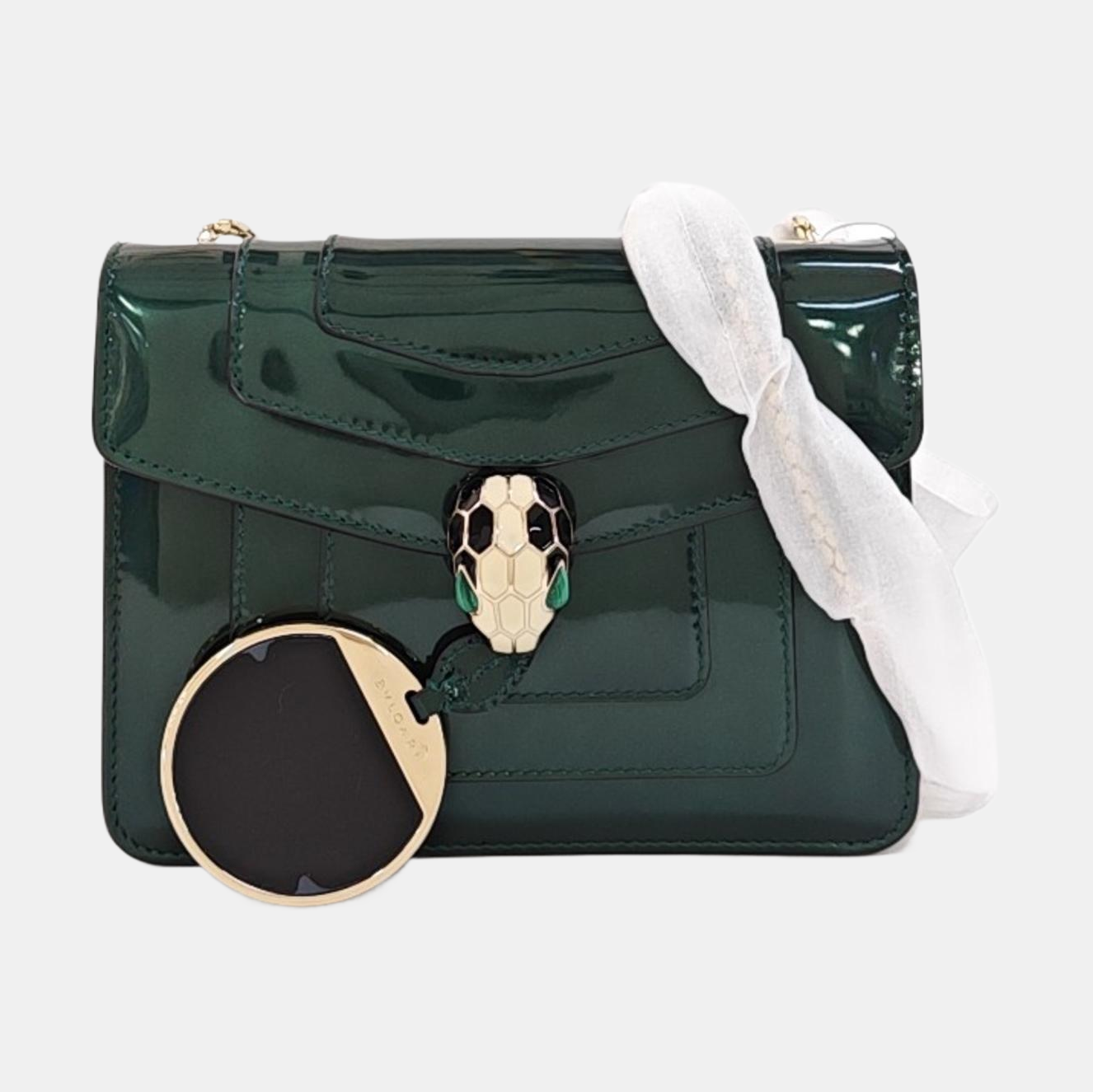 SERPENTI FOREVER Small Patent Leather Green