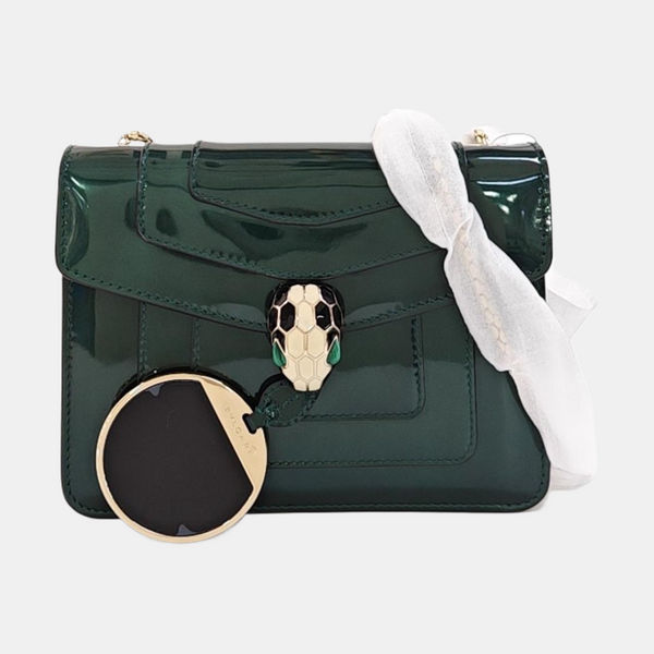 SERPENTI FOREVER Small Patent Leather Green