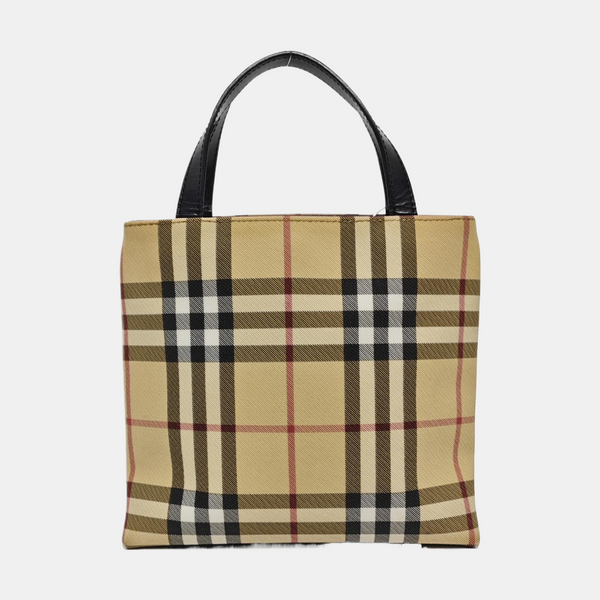 Large Coated Canvas Beige