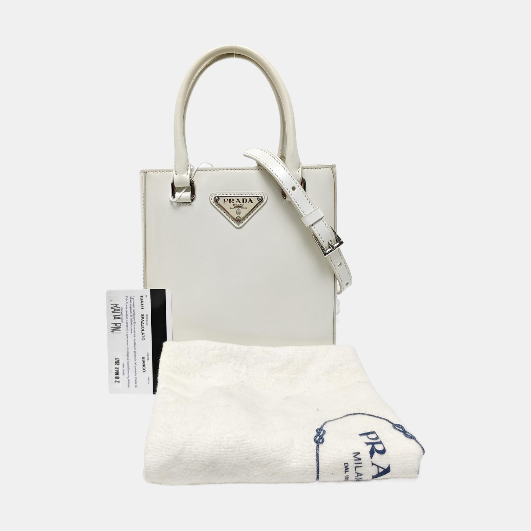 Calfskin Tote Bag Small White
