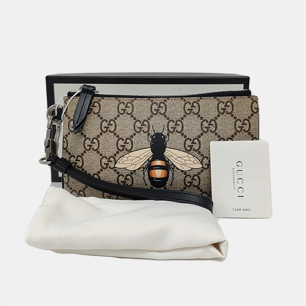 GG Supreme Monogram Coated Canvas Beige