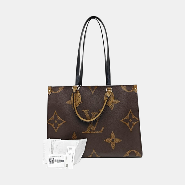 ONTHEGO MM Monogram Coated Canvas Brown