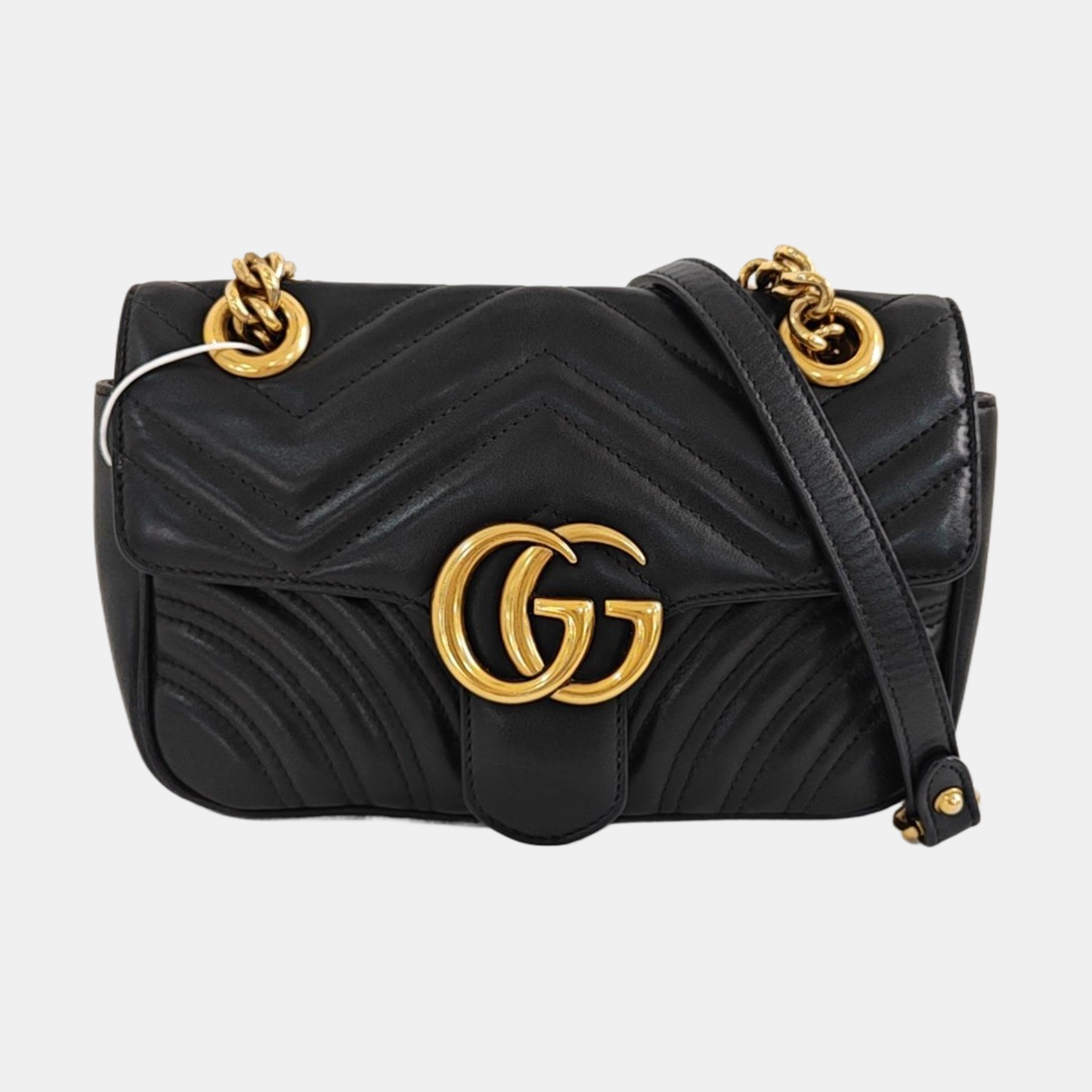 GG Marmont Small Quilted Calfskin Black