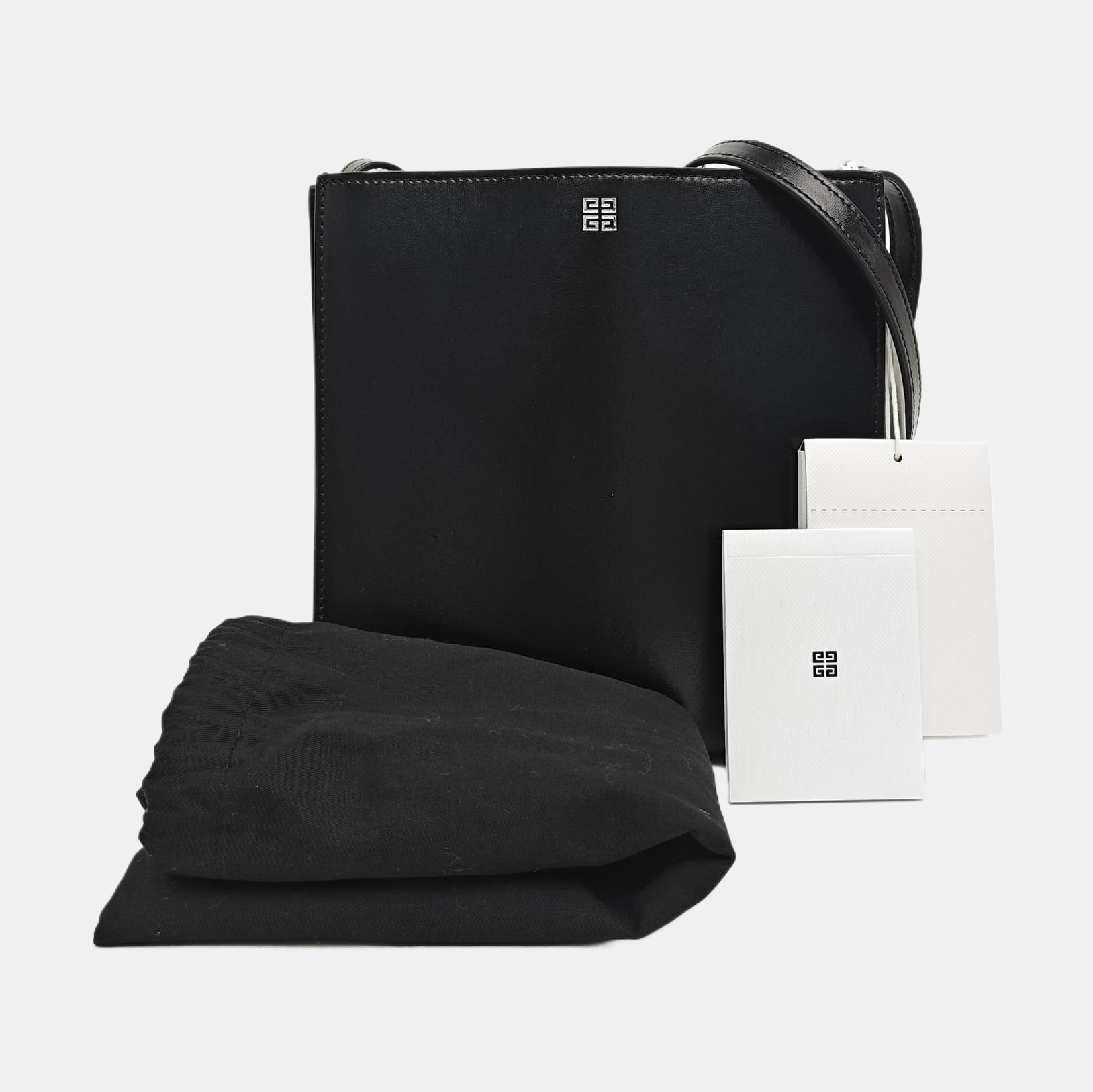 Leather Shoulder Bag Black