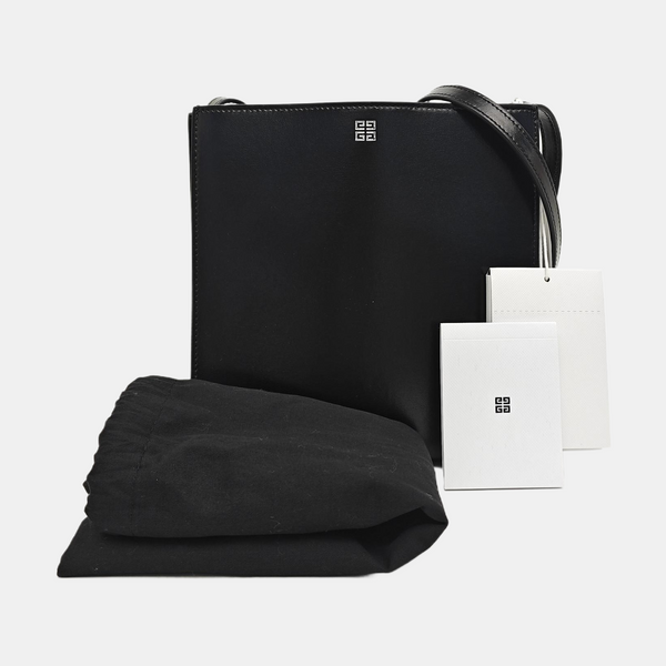 Leather Shoulder Bag Black