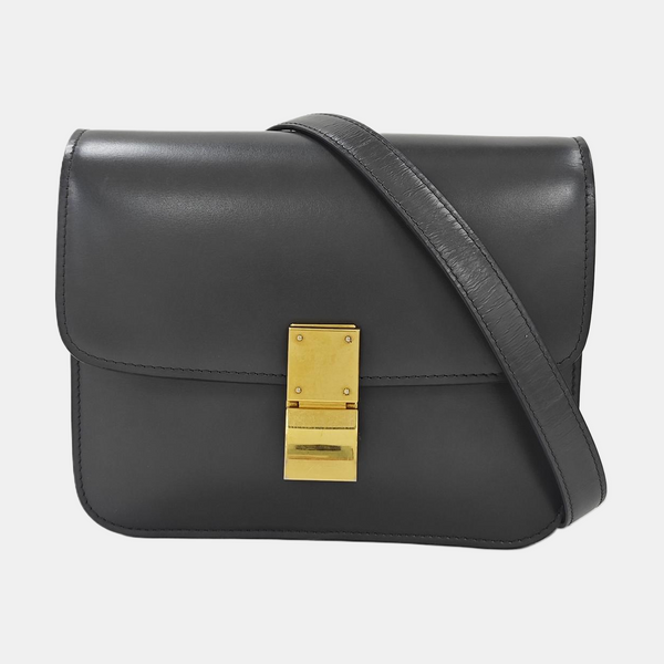 CLASSIC BOX Small Leather Gray