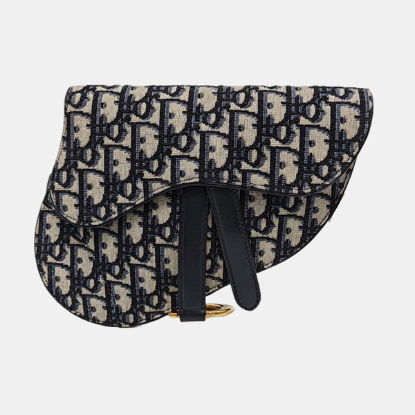 Authenticated pre-owned  Saddle Monogram Canvas Blue - Belt Bag at Looply