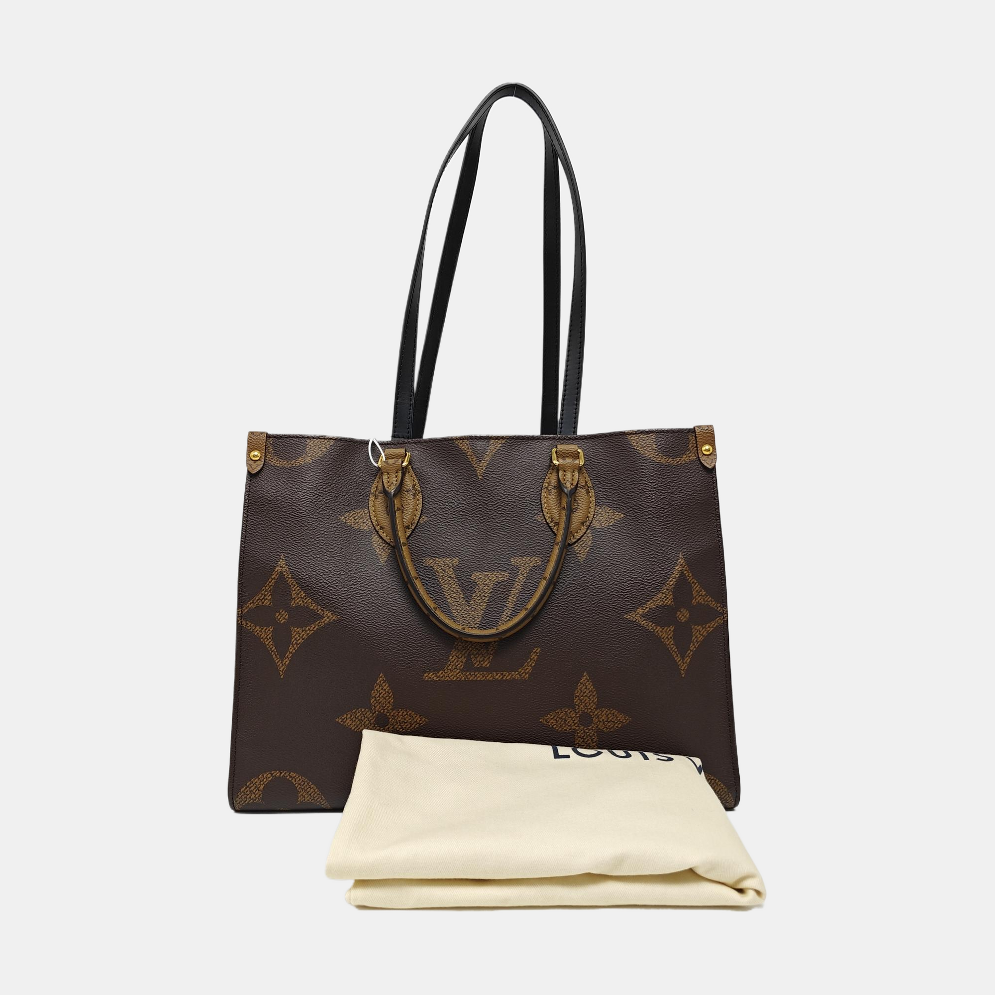 ONTHEGO MM Monogram Coated Canvas Brown