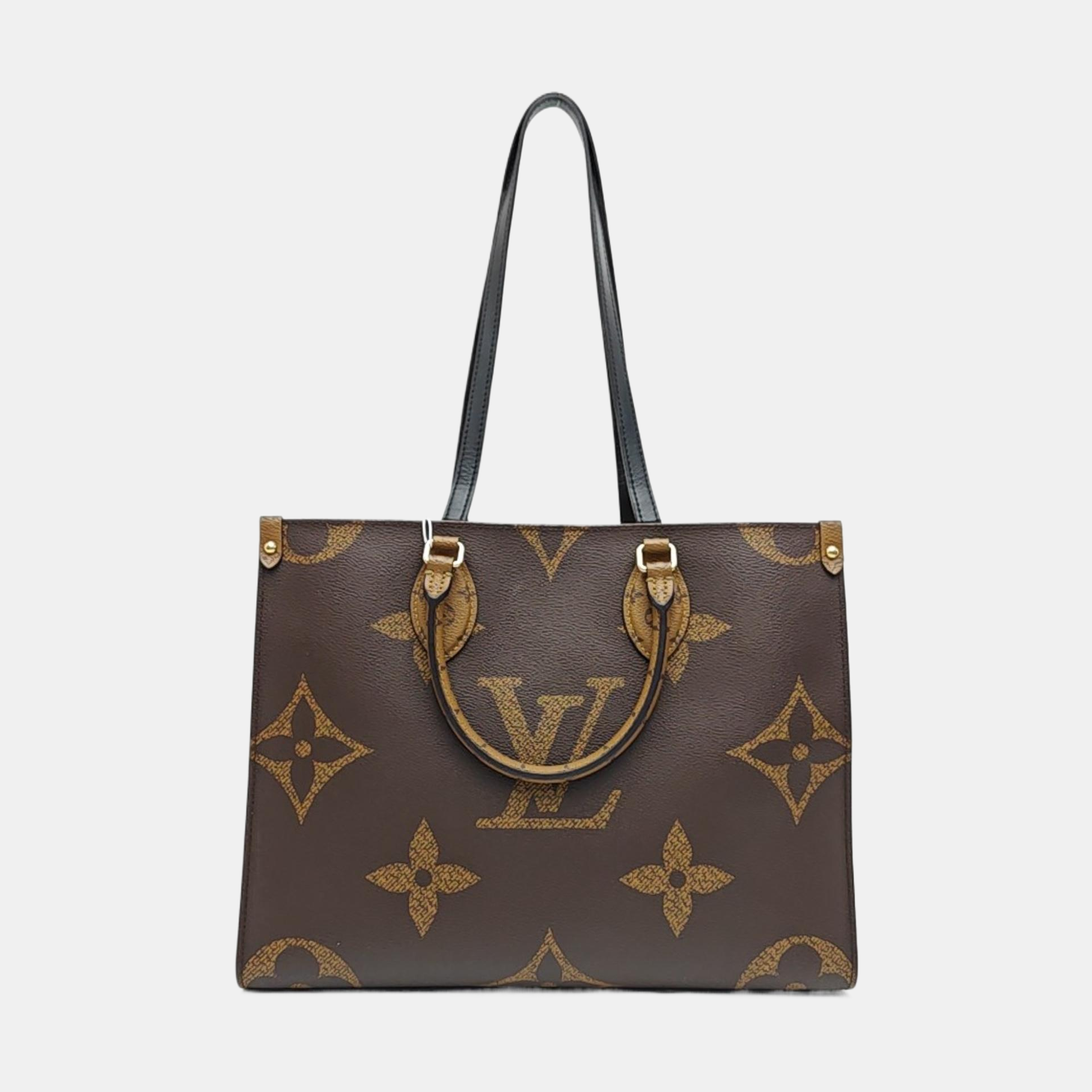 ONTHEGO MM Monogram Coated Canvas Brown