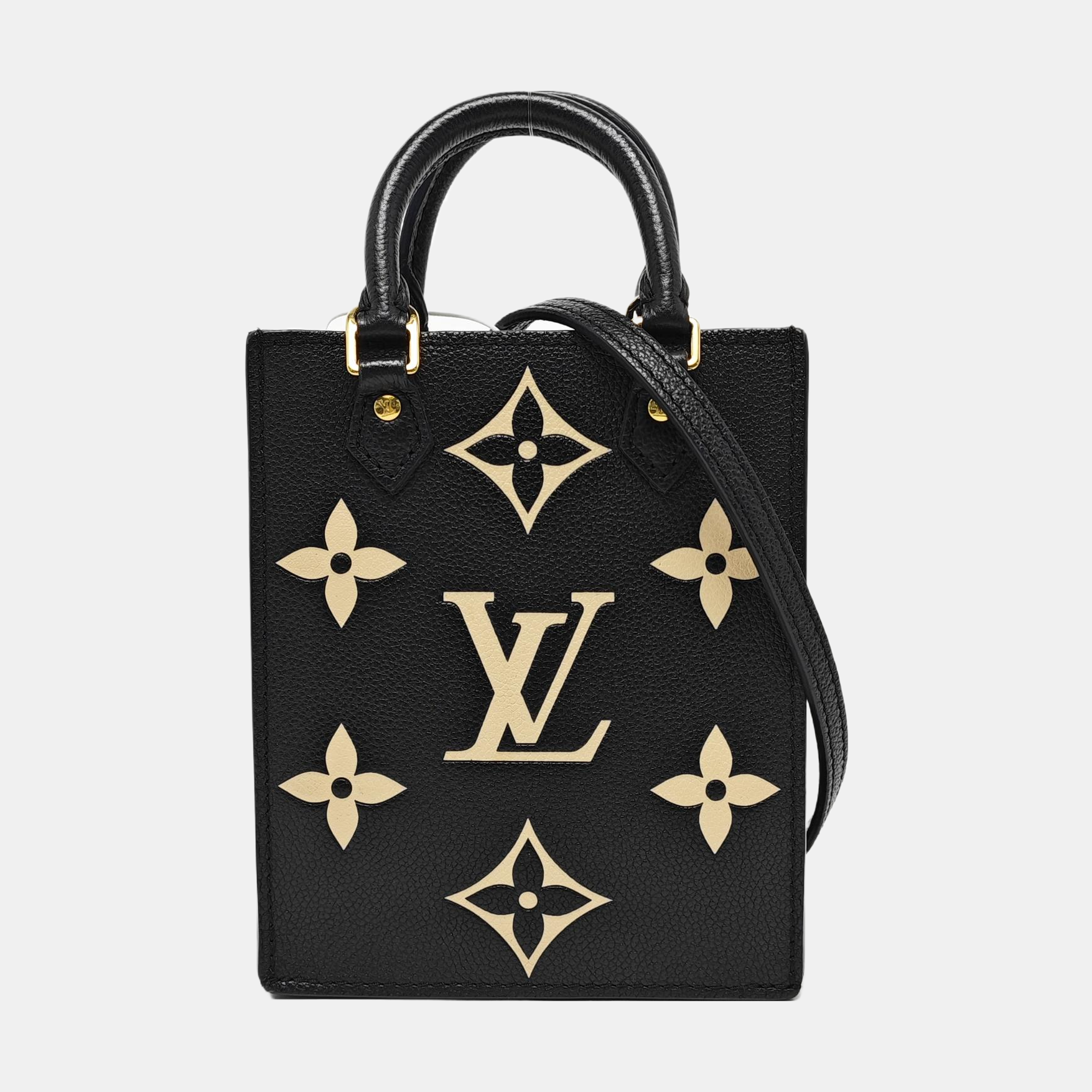 SAC PLAT Mini Monogram Calfskin Black