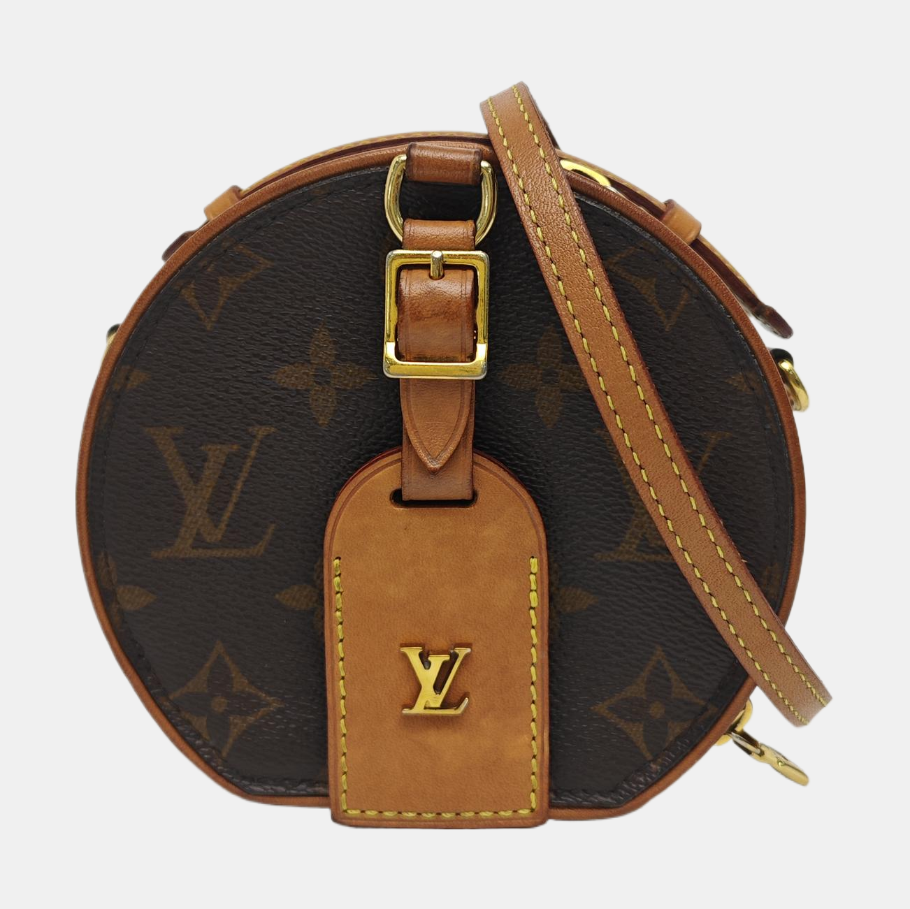 BOITE CHAPEAU Mini Monogram Coated Canvas Brown