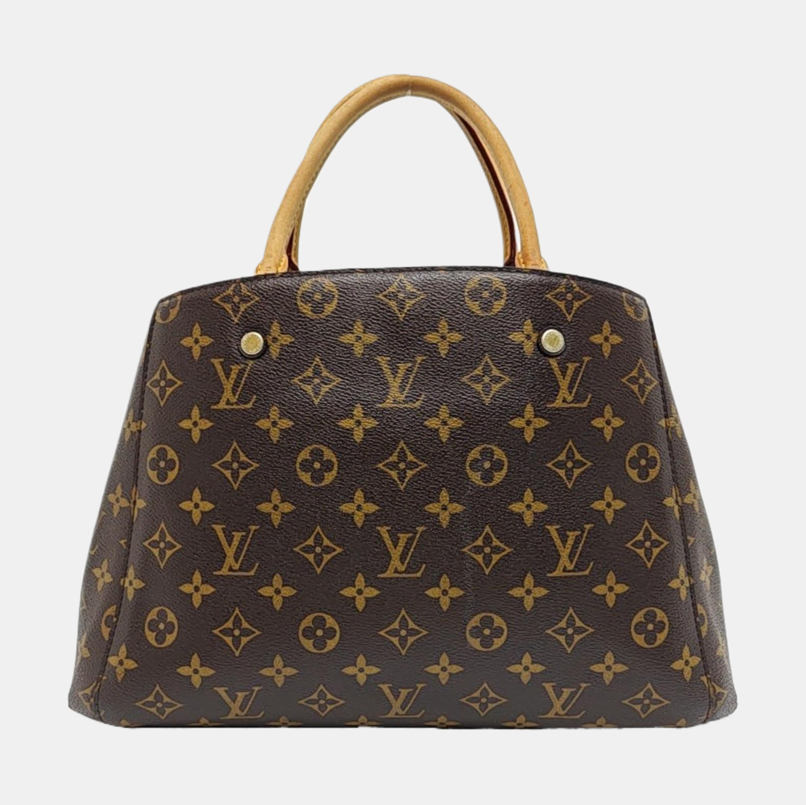 MONTAIGNE GM Monogram Coated Canvas Brown