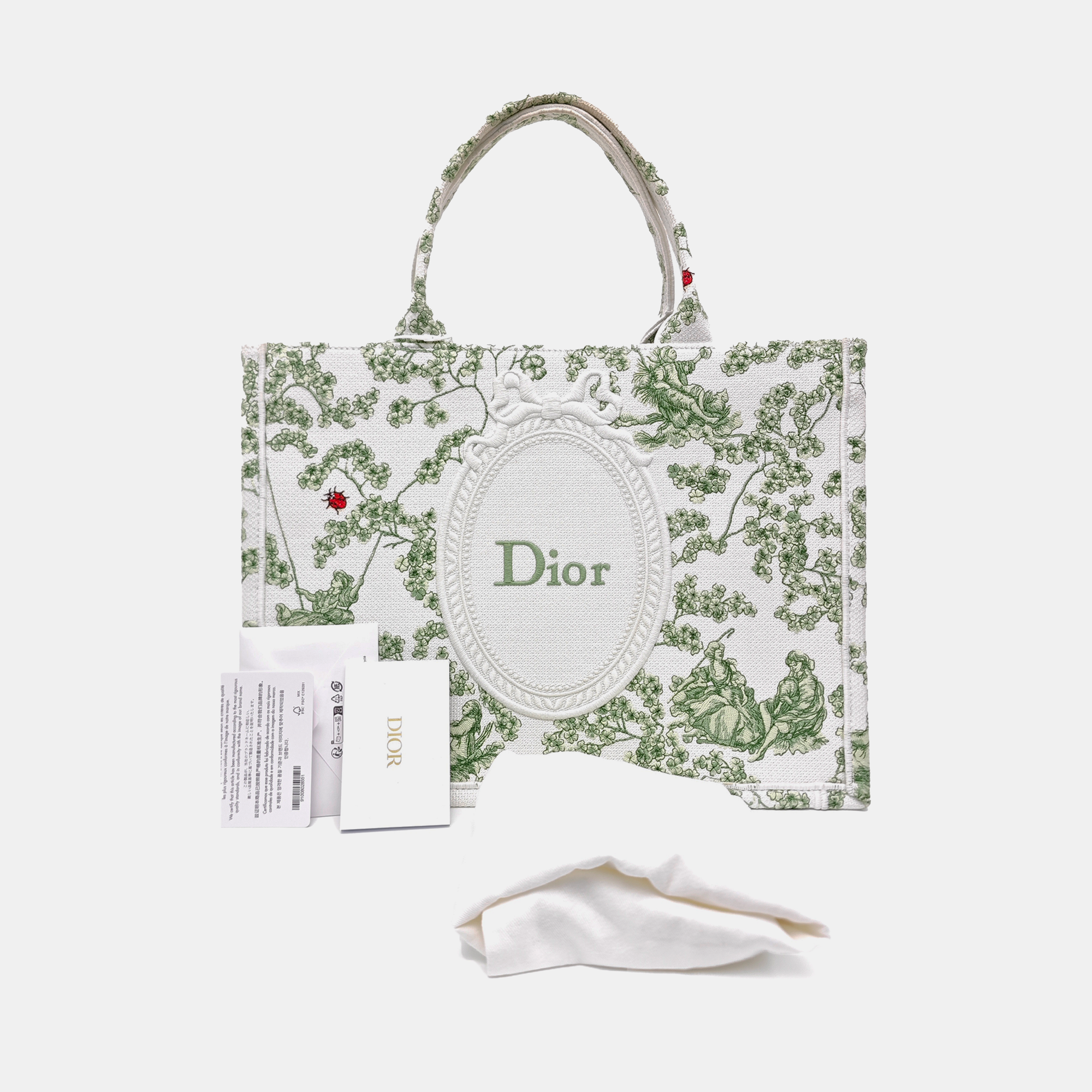 Book Tote Medium Fabric Green