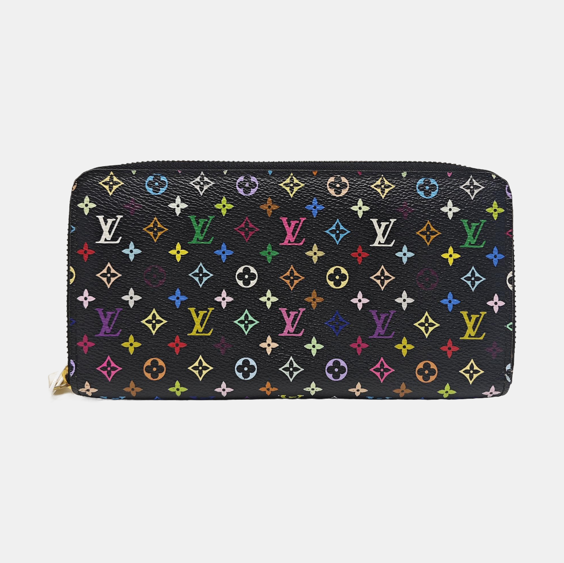 LV × TM ZIPPY Monogram Coated Canvas Black Wallet