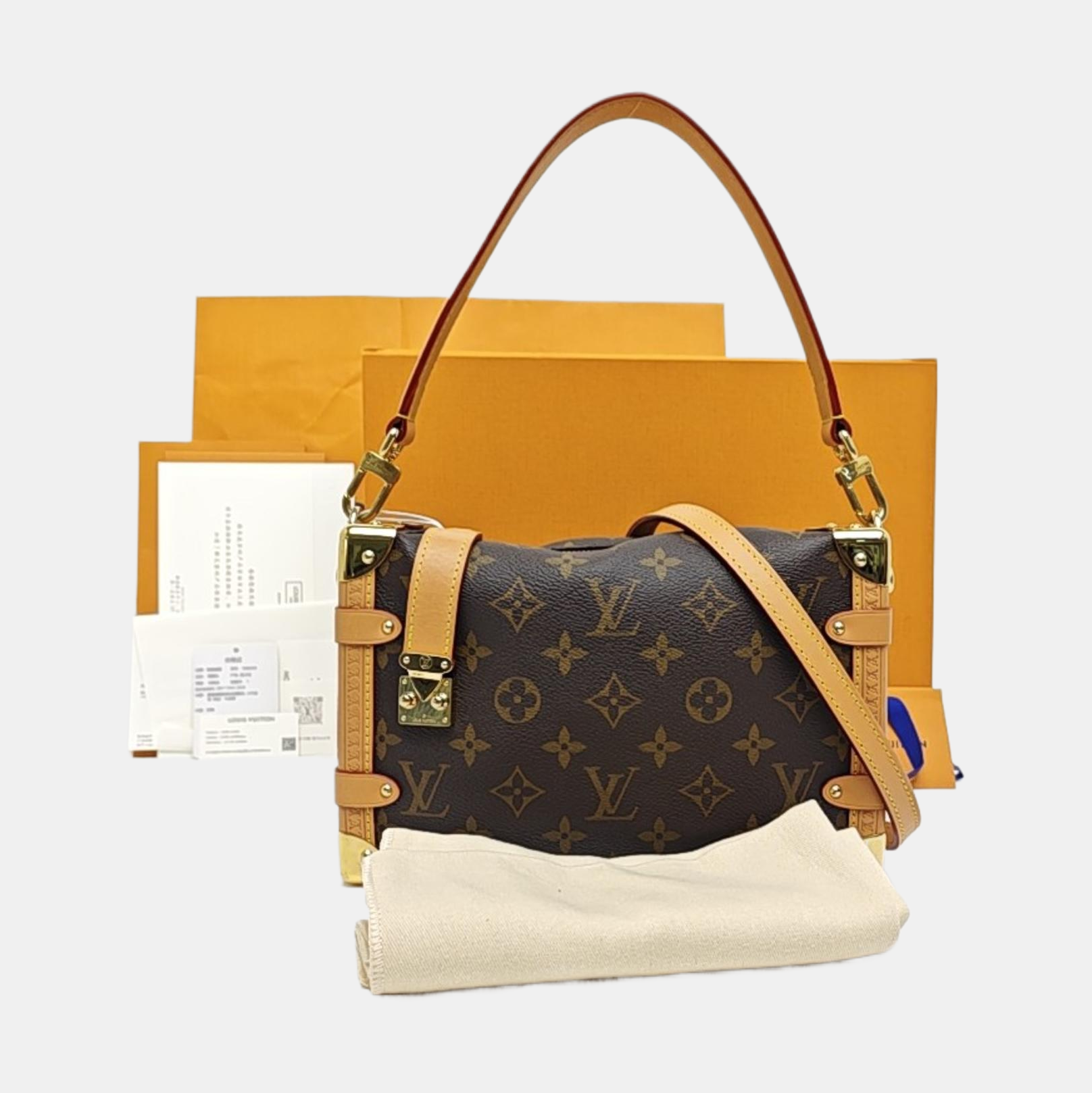 SIDE TRUNK MM Monogram Coated Canvas Brown