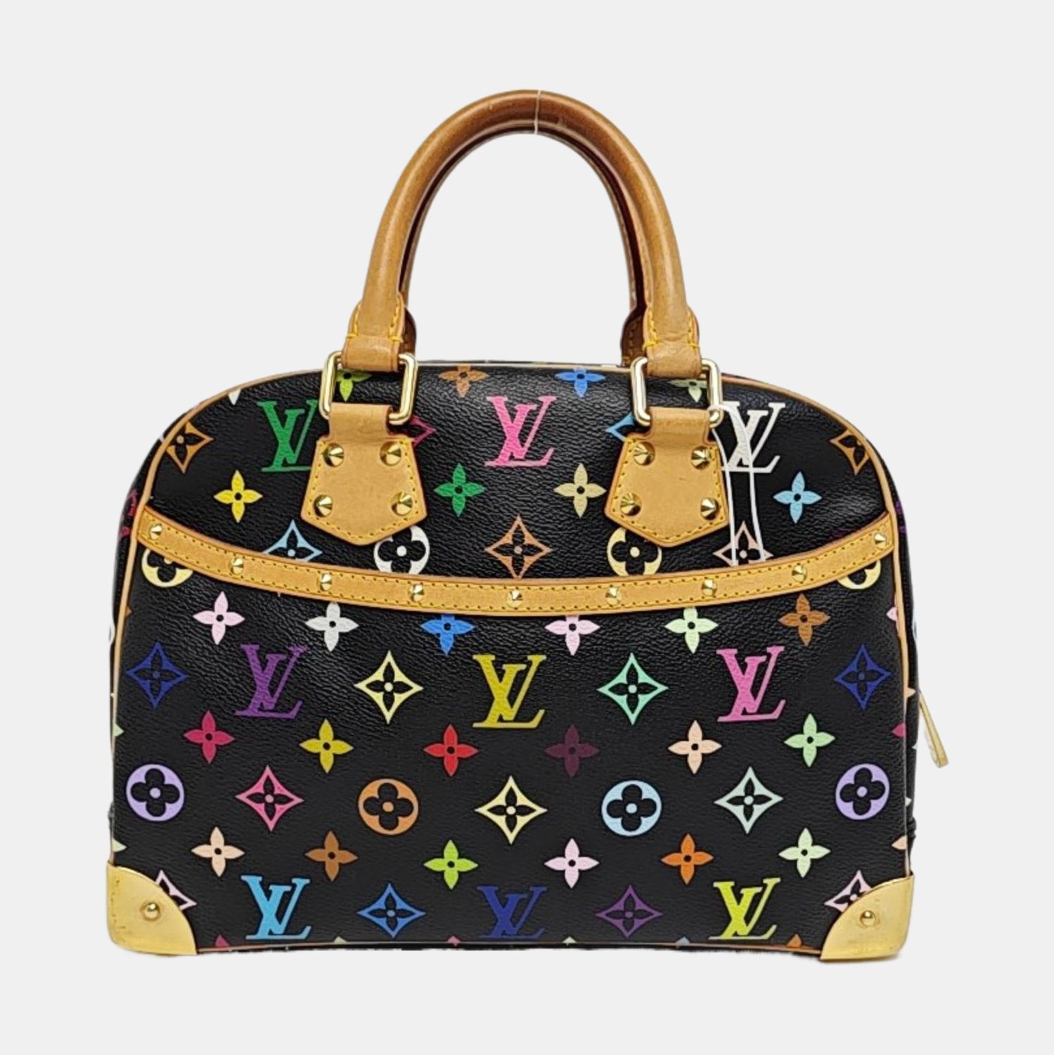 LV × TM Deauville Lona Monogram Revestida Negra