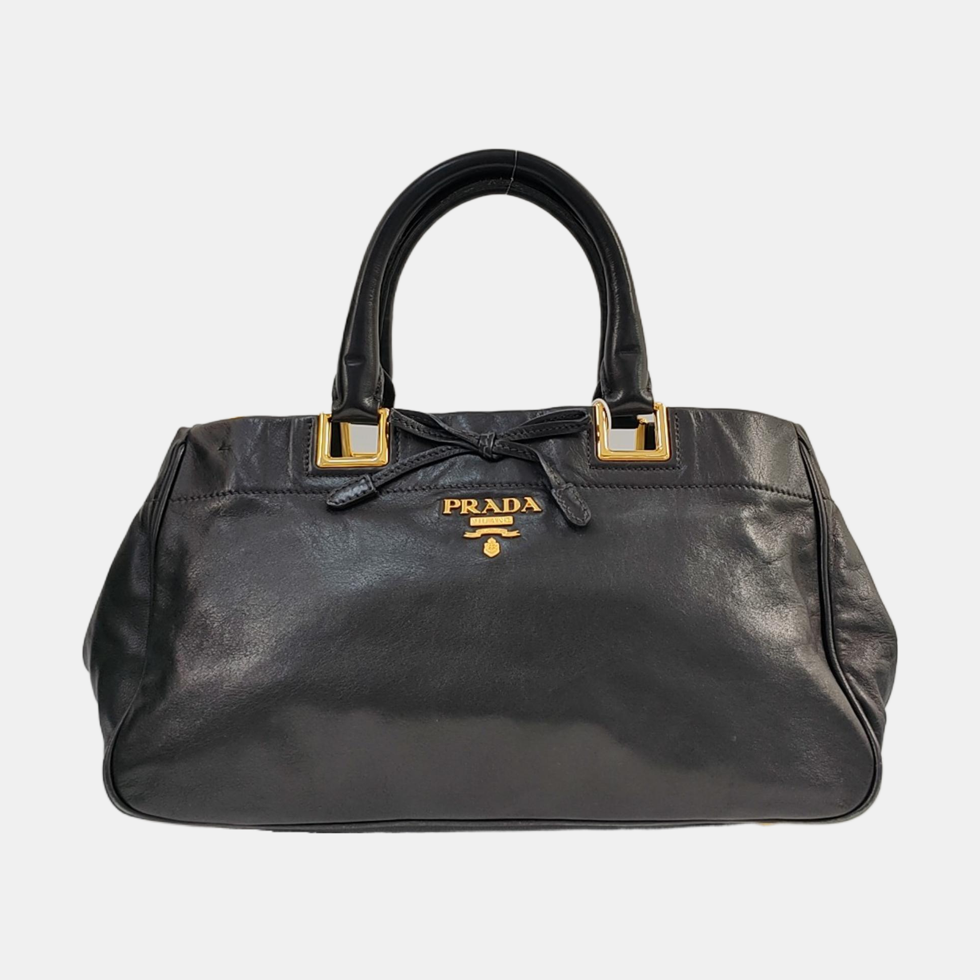 Nylon Top Handle Bag Black