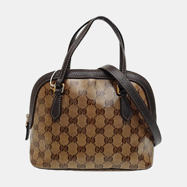 Monogram Coated Canvas Shoulder Bag Brown