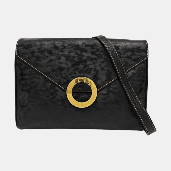 Calfskin Shoulder Bag Black
