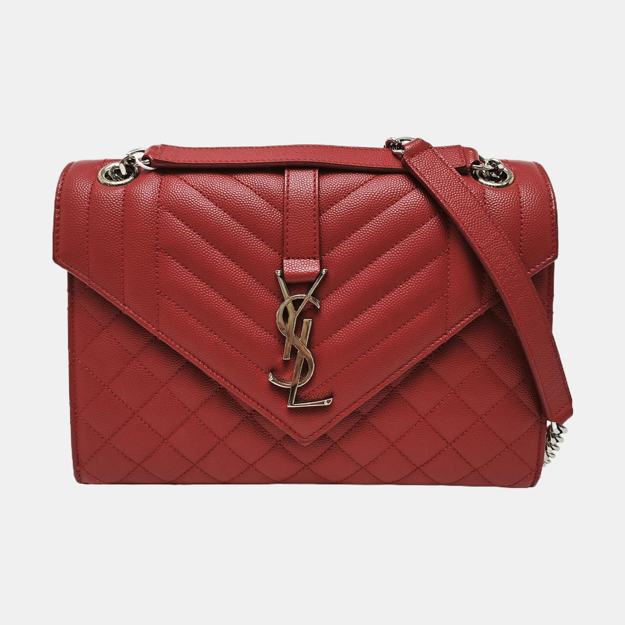 ENVELOPE Medium Quilted Calfskin Red