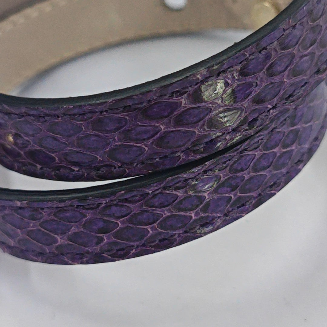 Pulsera Rígida SERPENTI Morado Metálico