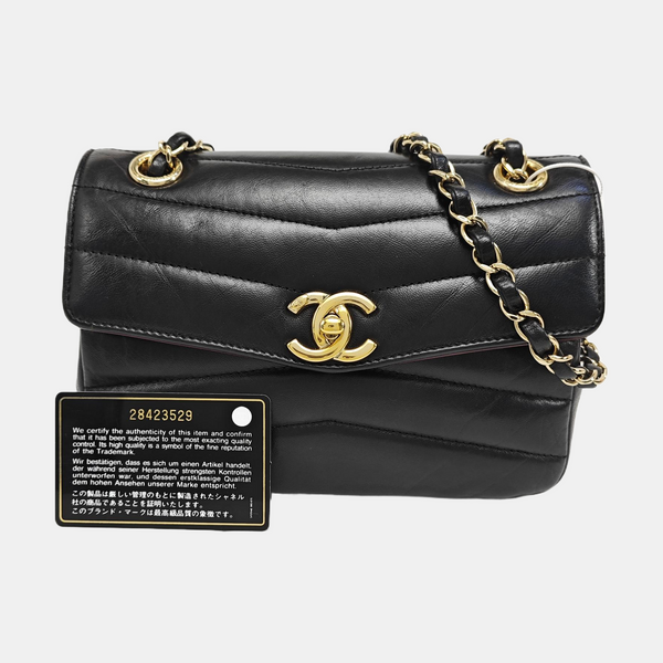 Quilted Lambskin Crossbody Bag Black