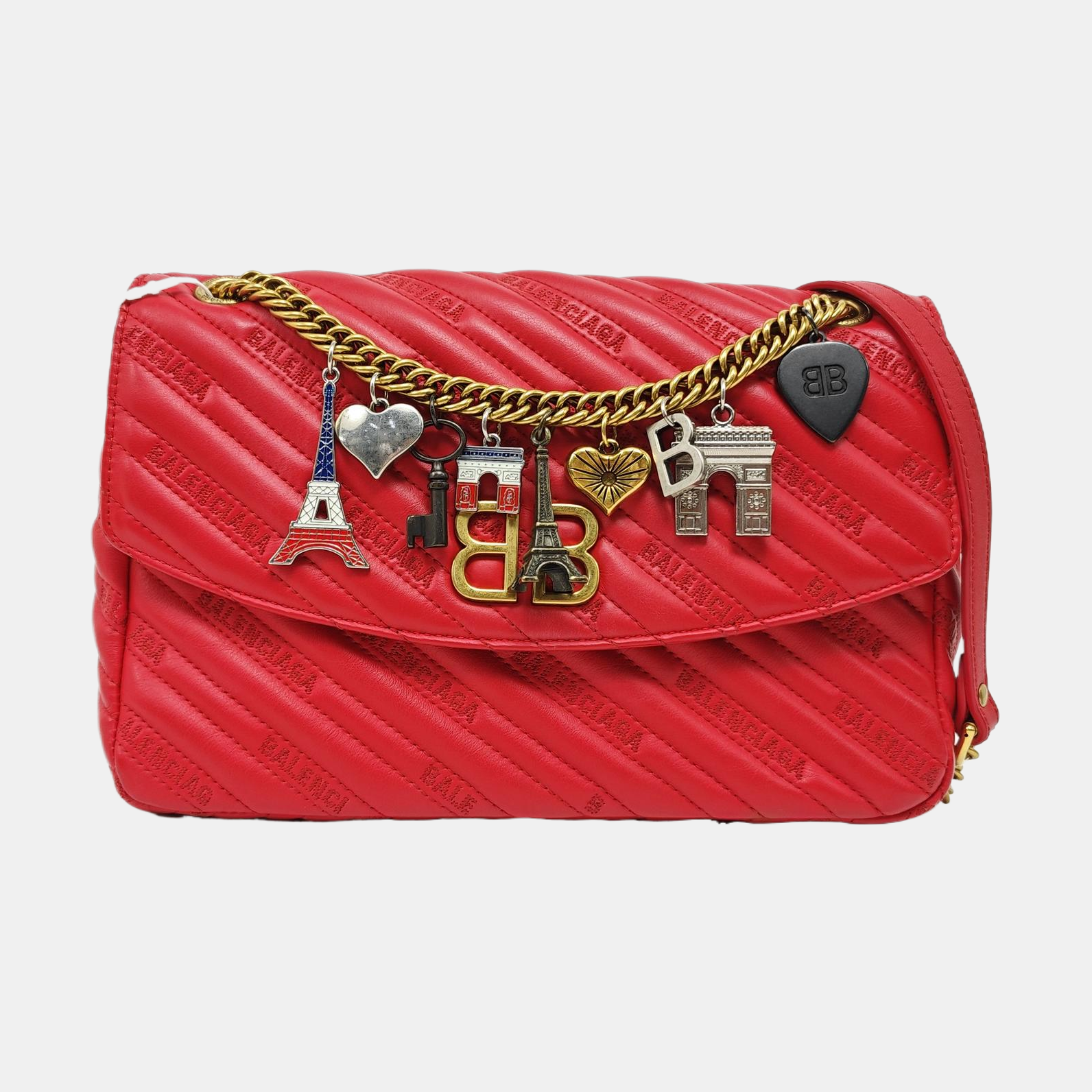 BB Quilted Calfskin Red