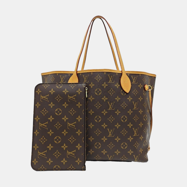 NEVERFULL MM Monogram Coated Canvas Brown