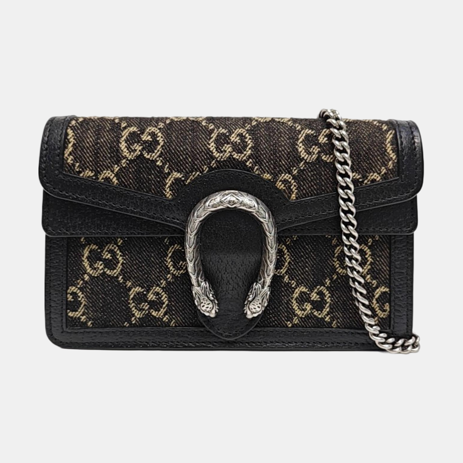 Dionysus Super Mini Monogram Denim Black
