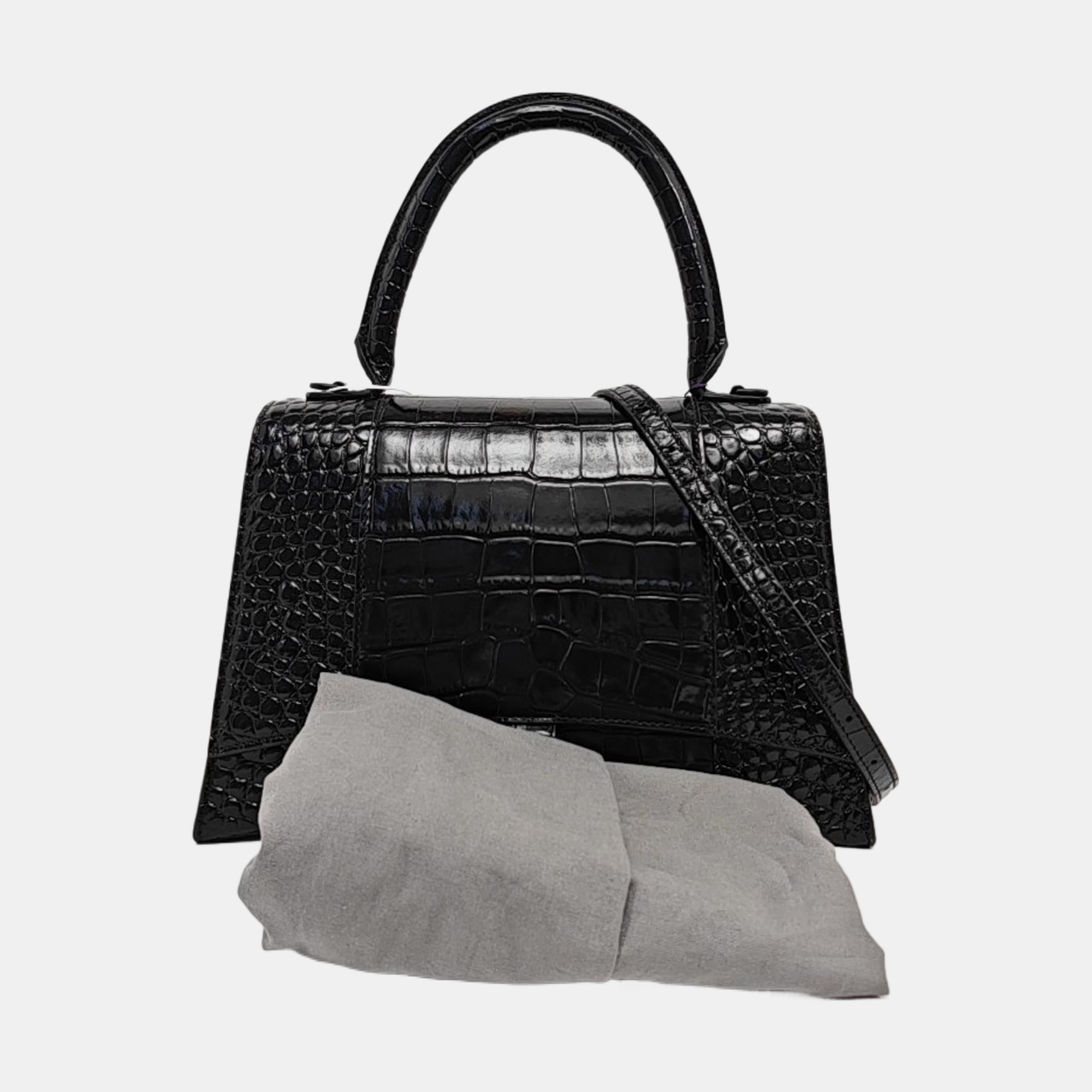 Hourglass Small Calfskin Black