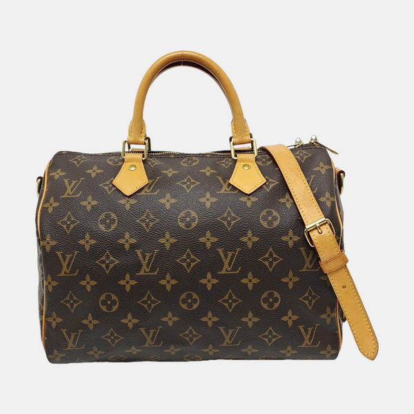 SPEEDY 30 Monogram Coated Canvas Brown