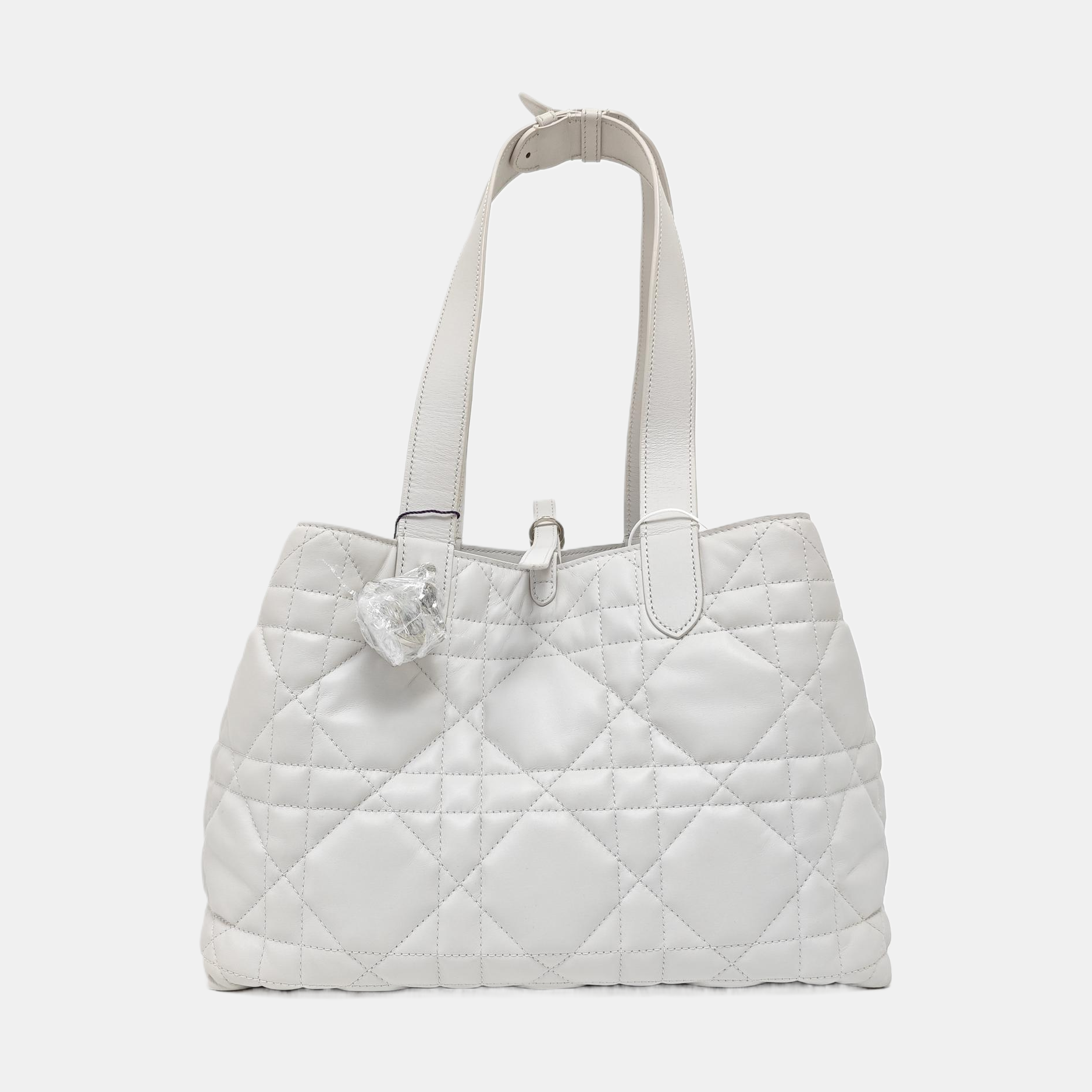 Toujours Medium Cannage Calfskin White