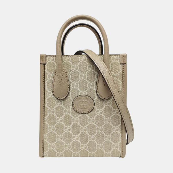Retro Mini Monogram Coated Canvas Beige