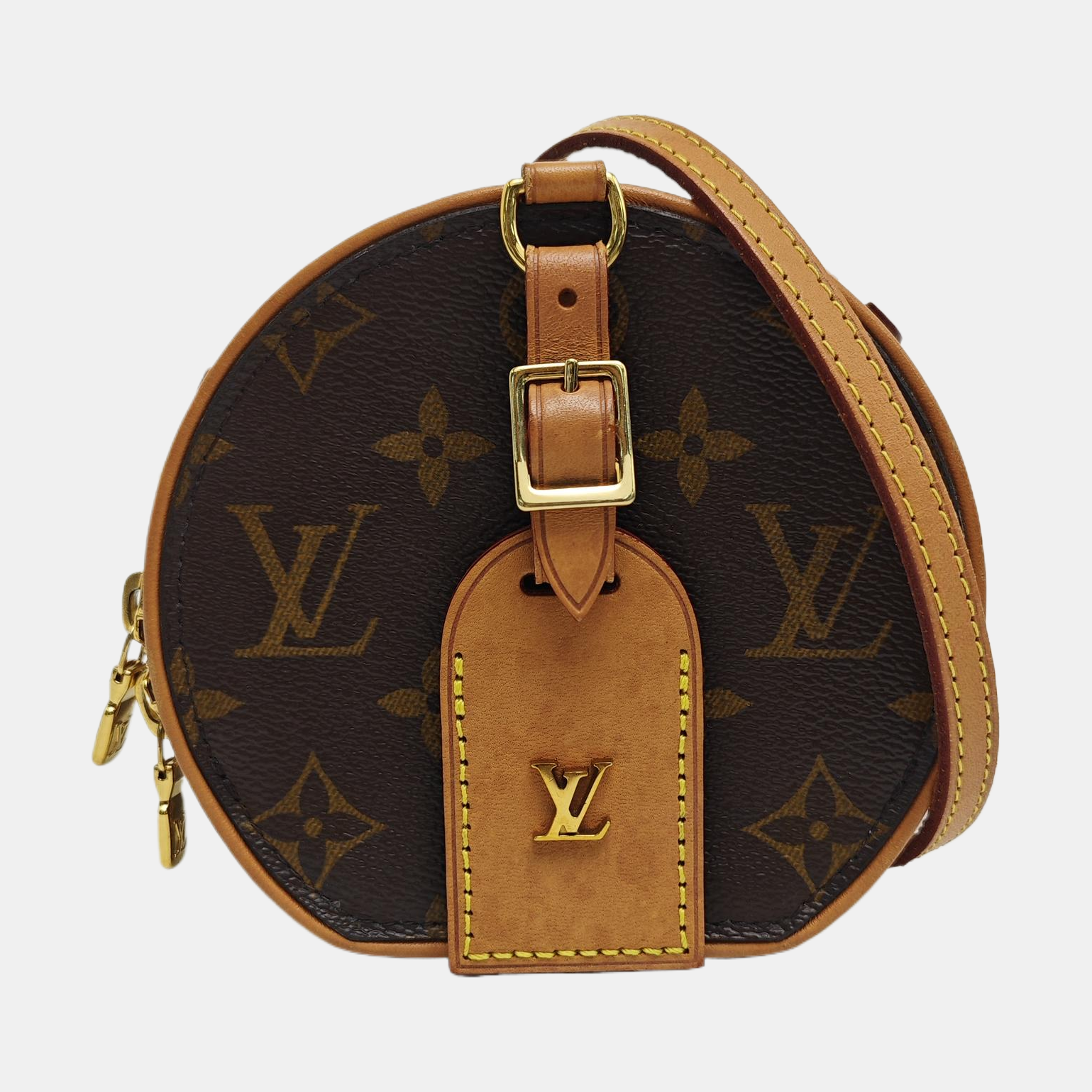 BOITE CHAPEAU Mini Monogram Coated Canvas Brown