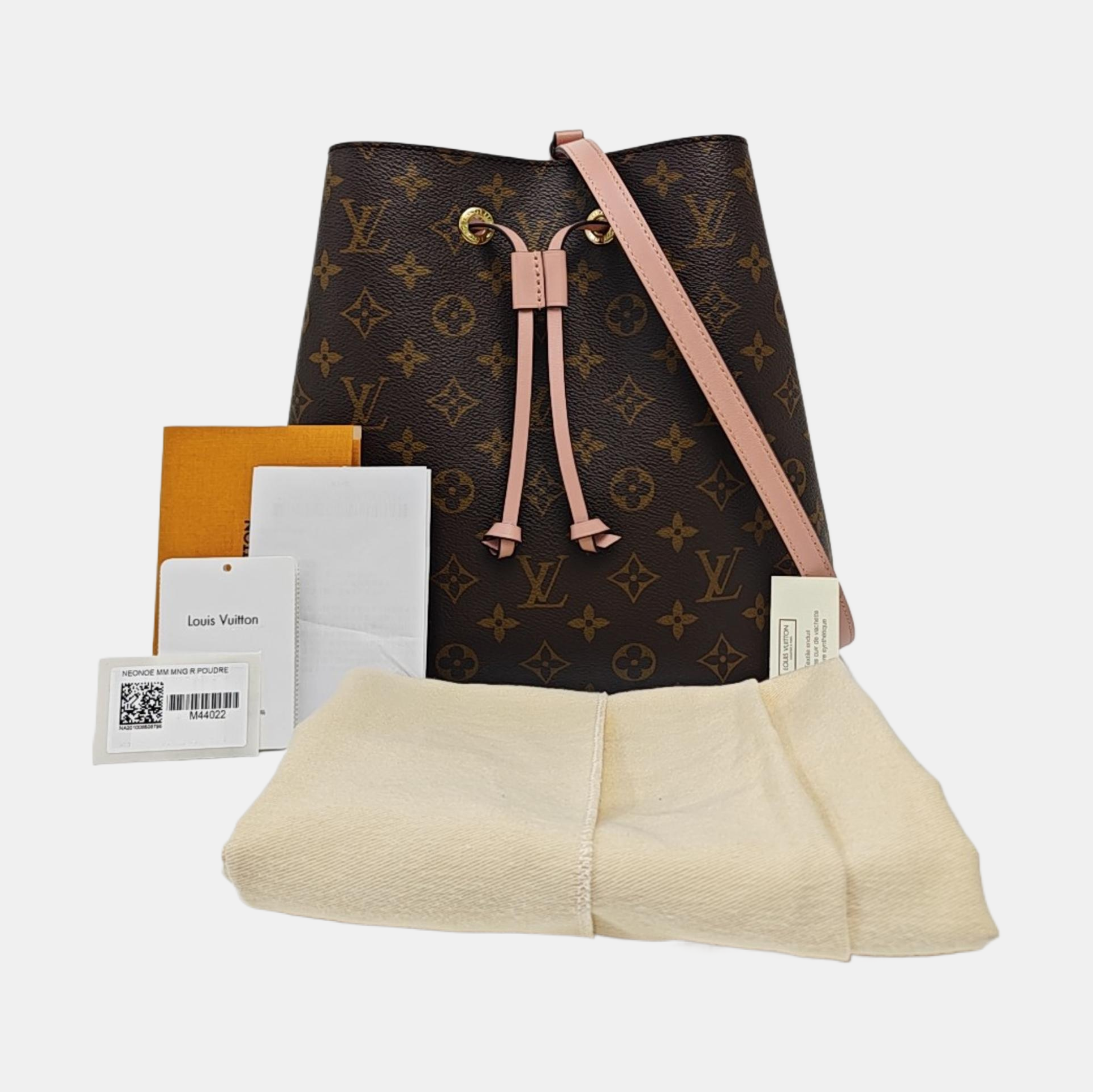 NÉONOÉ MM Monogram Coated Canvas Brown