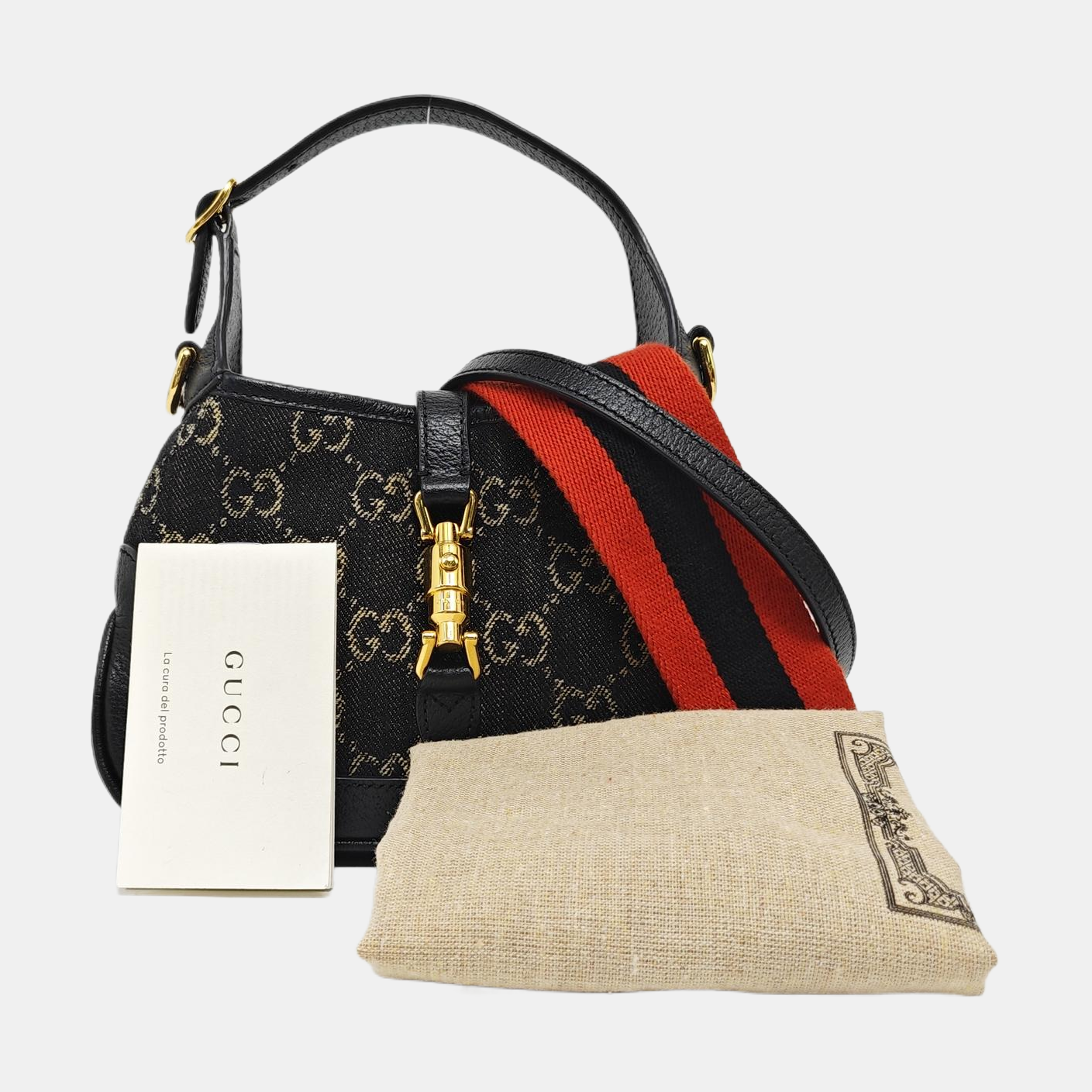 Jackie 1961 Mini Monogram Denim Black