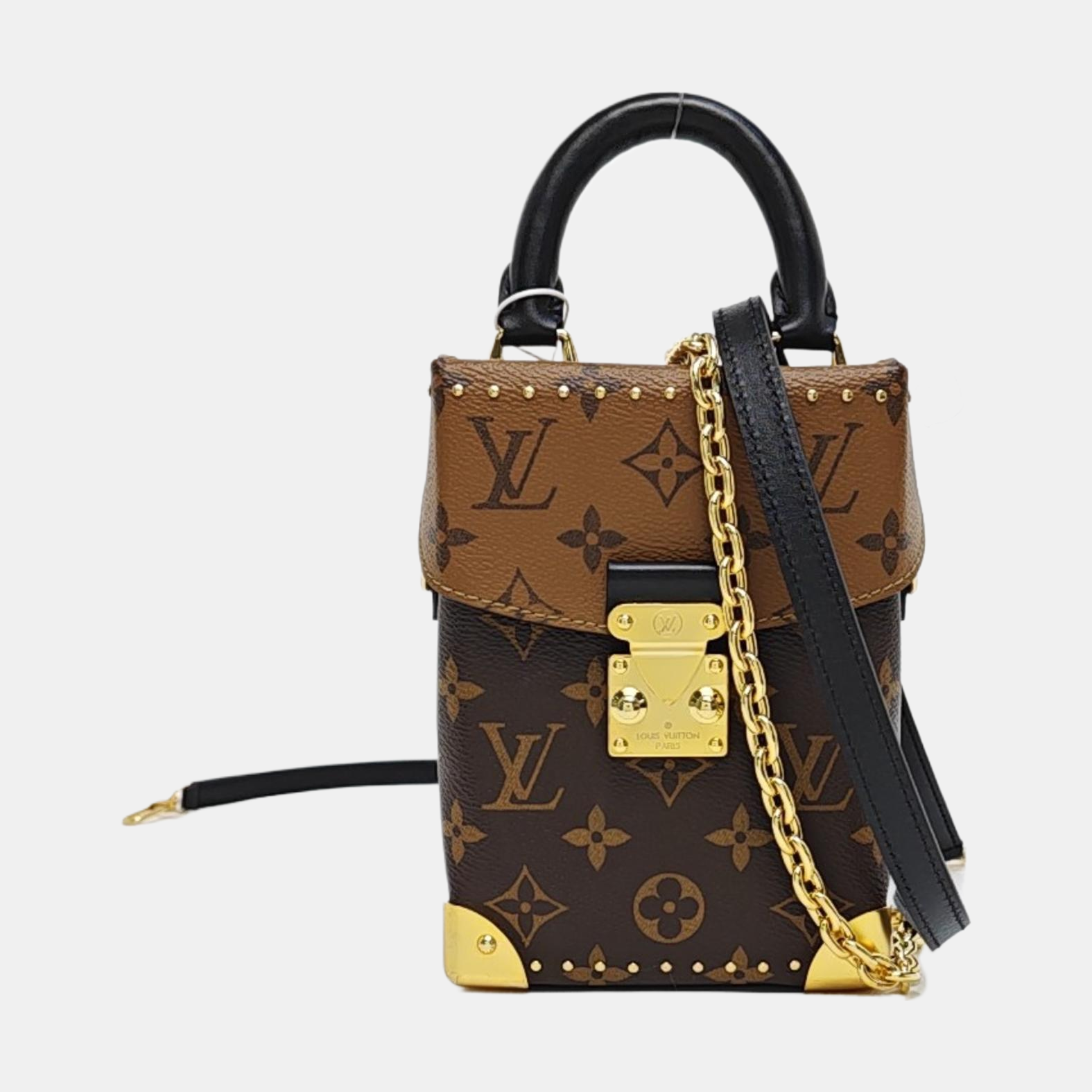 CAMERA BOX Monogram Coated Canvas Brown