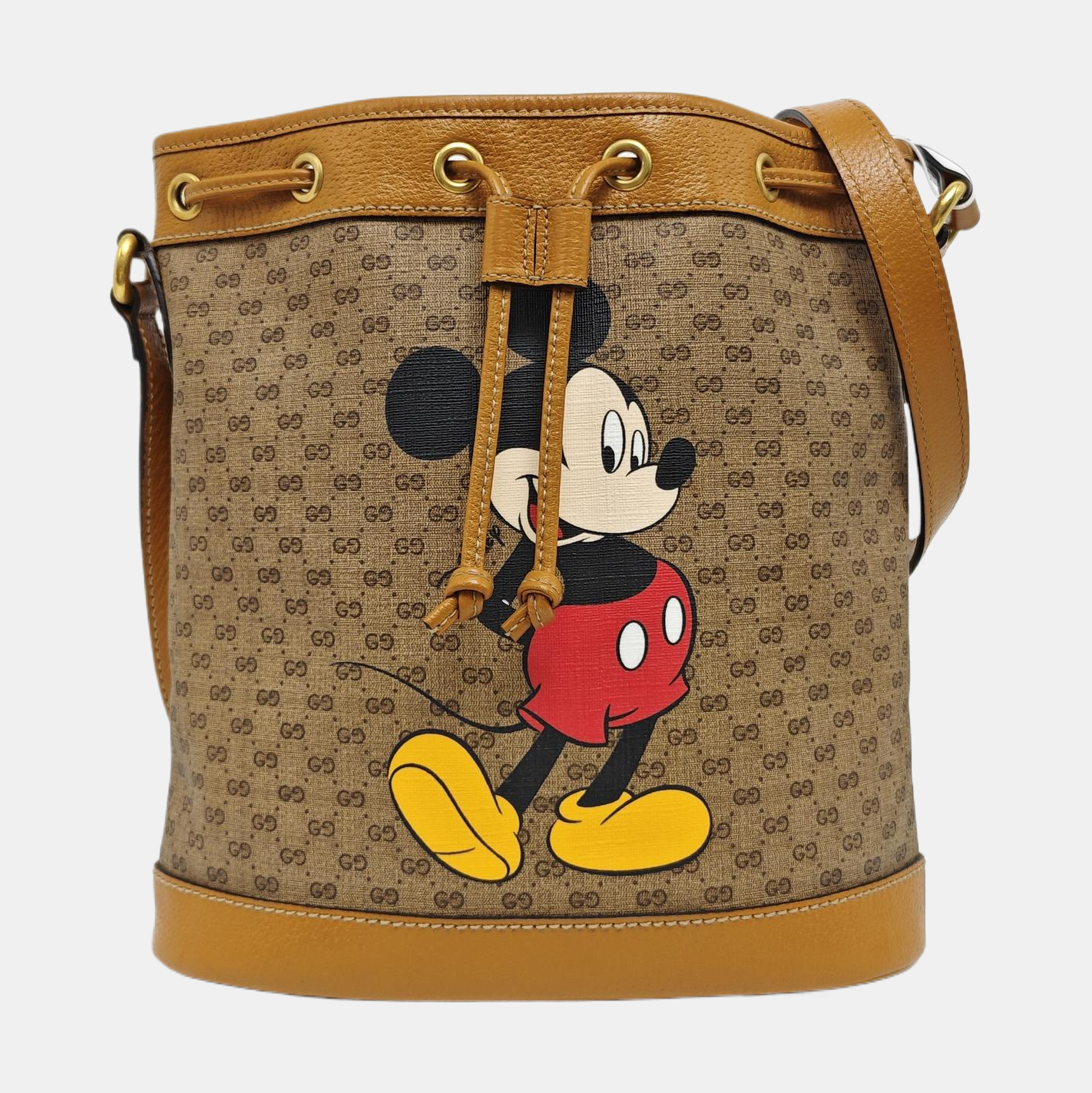 Disney X Gucci Monogram Coated Canvas Brown