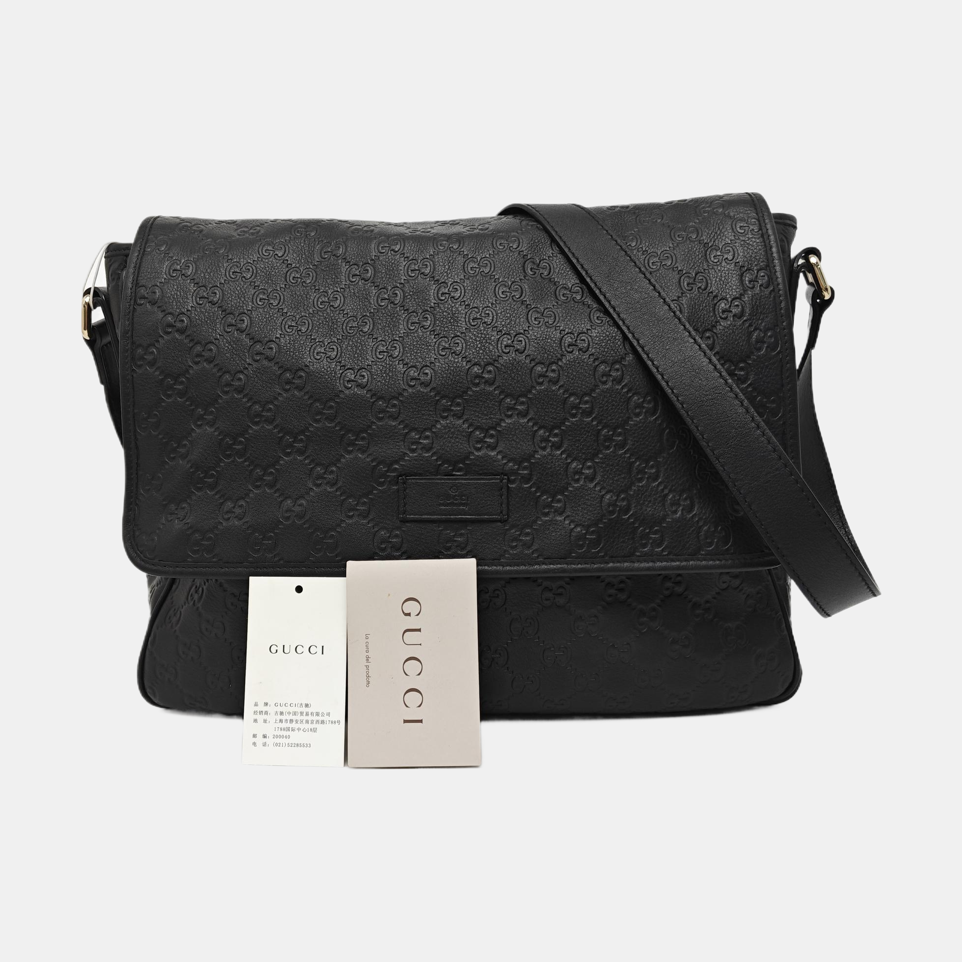 Ligne Shima Monogram Calfskin Black