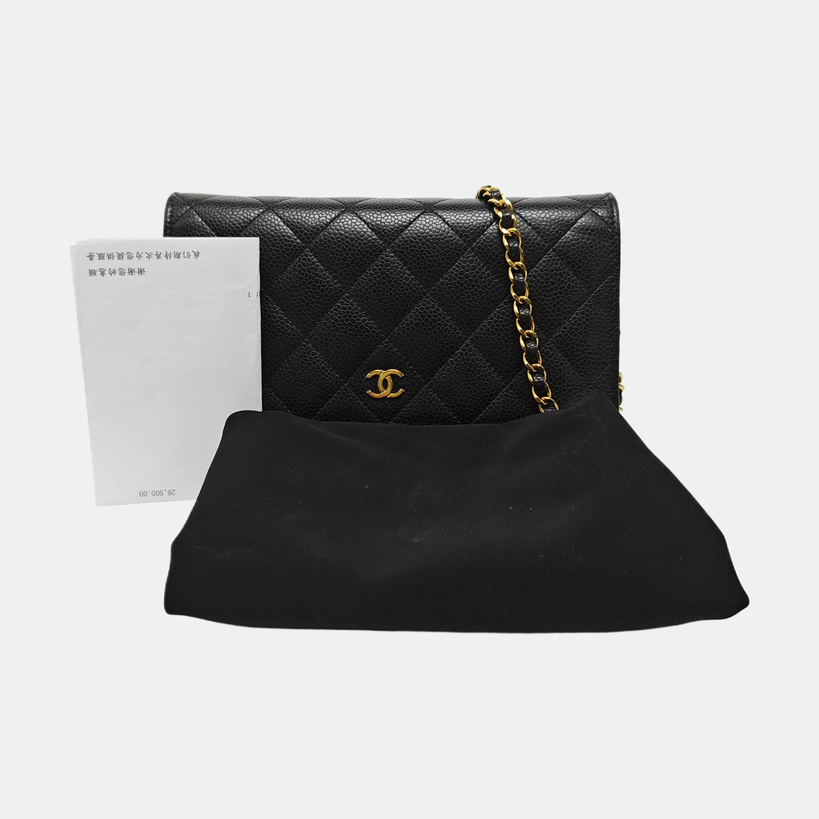 WOC Quilted Grained Calfskin Black